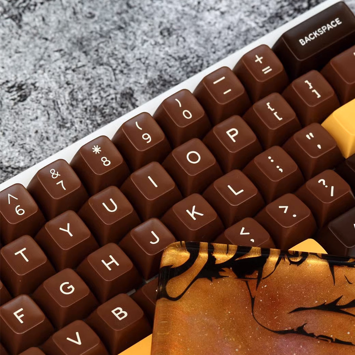 SA Double-Shot ABS Keycap Set - Chocolate - KeyCapUS