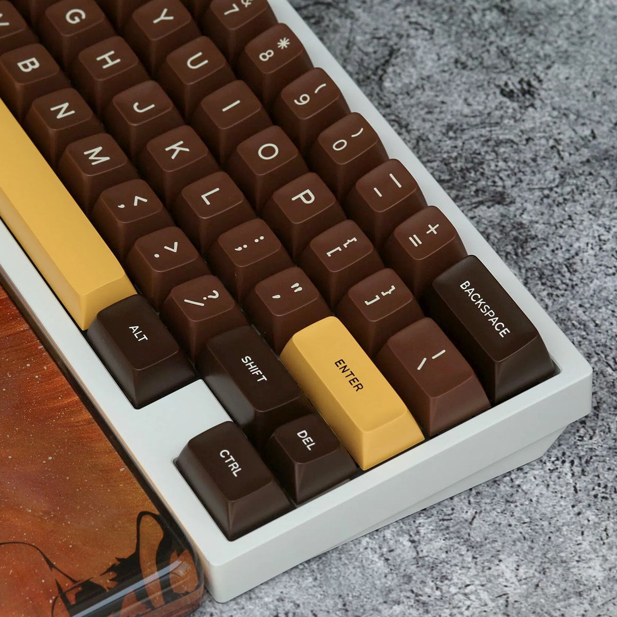 SA Double-Shot ABS Keycap Set - Chocolate - KeyCapUS