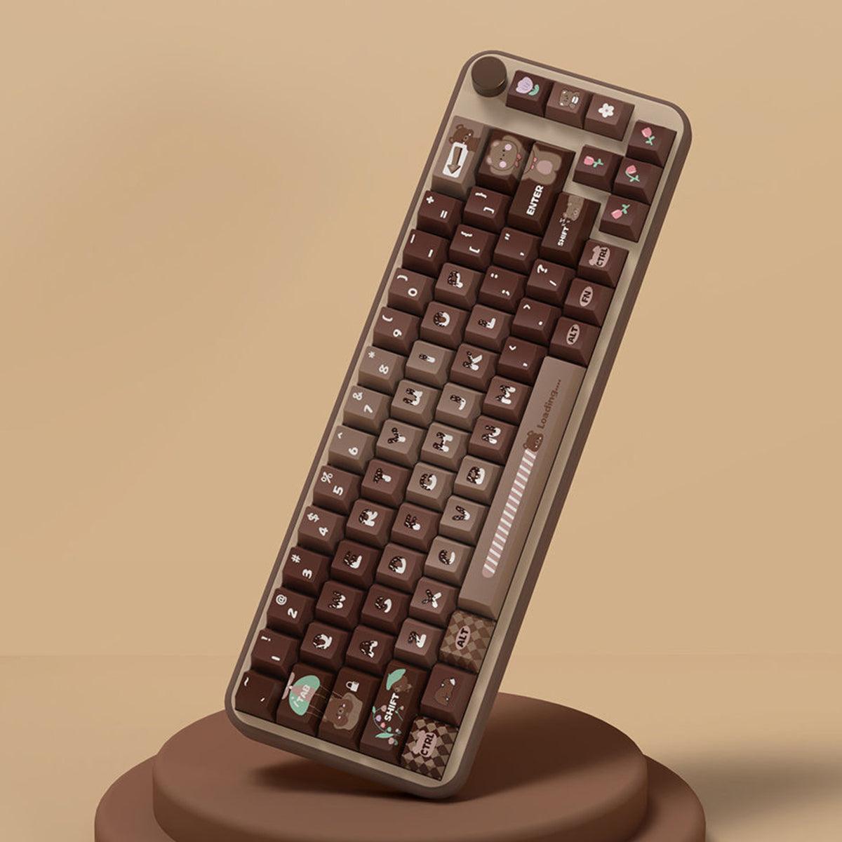 Cherry Profile Dye-Sub PBT Keycap Set - Lucky Bear Brown Gradient - KeyCapUS