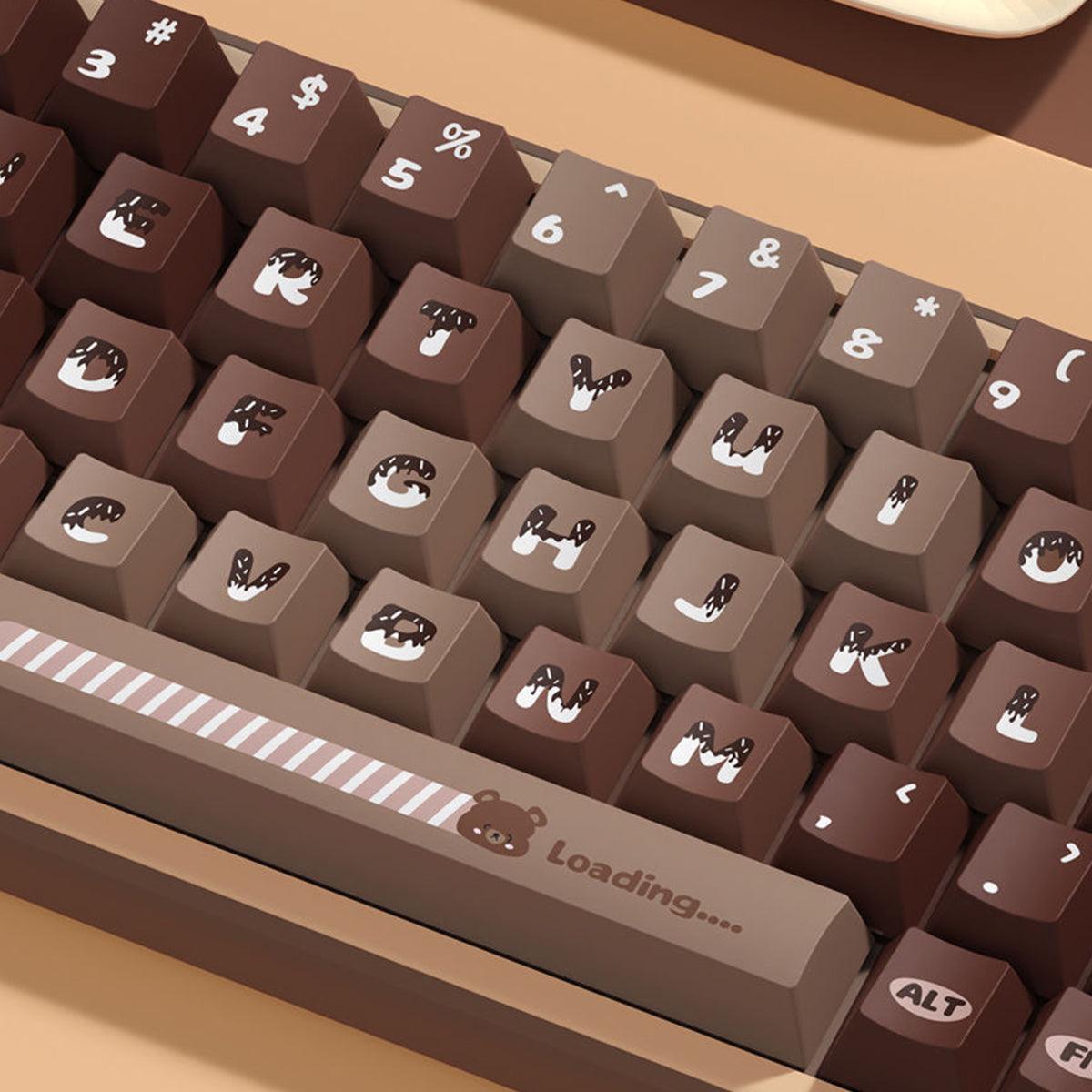 Cherry Profile Dye-Sub PBT Keycap Set - Lucky Bear Brown Gradient - KeyCapUS