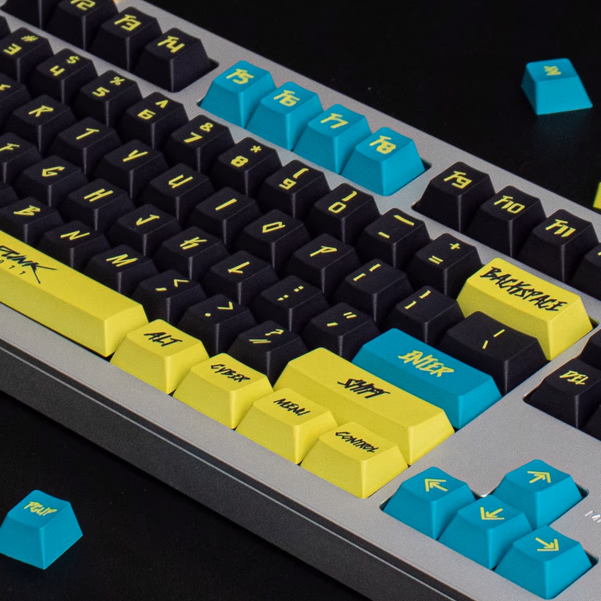 Cherry Profile Dye-Sub PBT Keycap Set - Cyberpunk Yellow