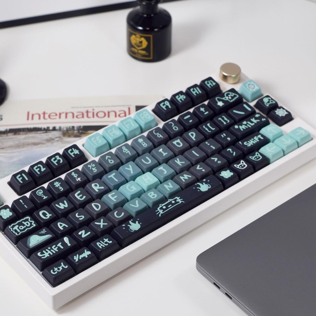 MDA Dye-Sub PBT Keycap Set - Dark Ghost Cat - KeyCapUS