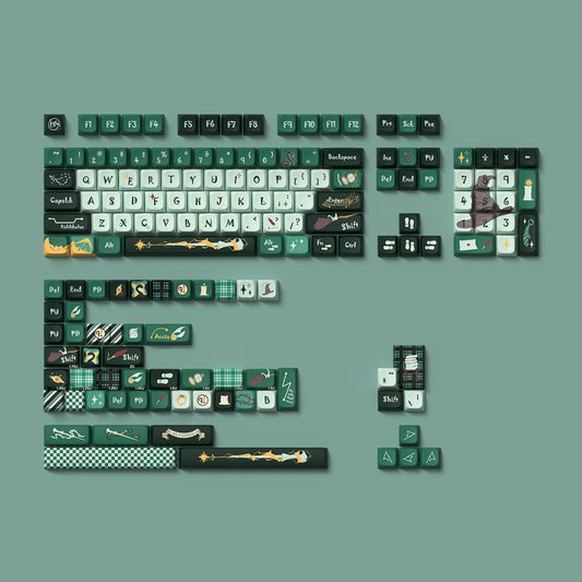 MDA/Cherry Dye-Sub PBT Keycap Set - Slytherin at Hogwarts