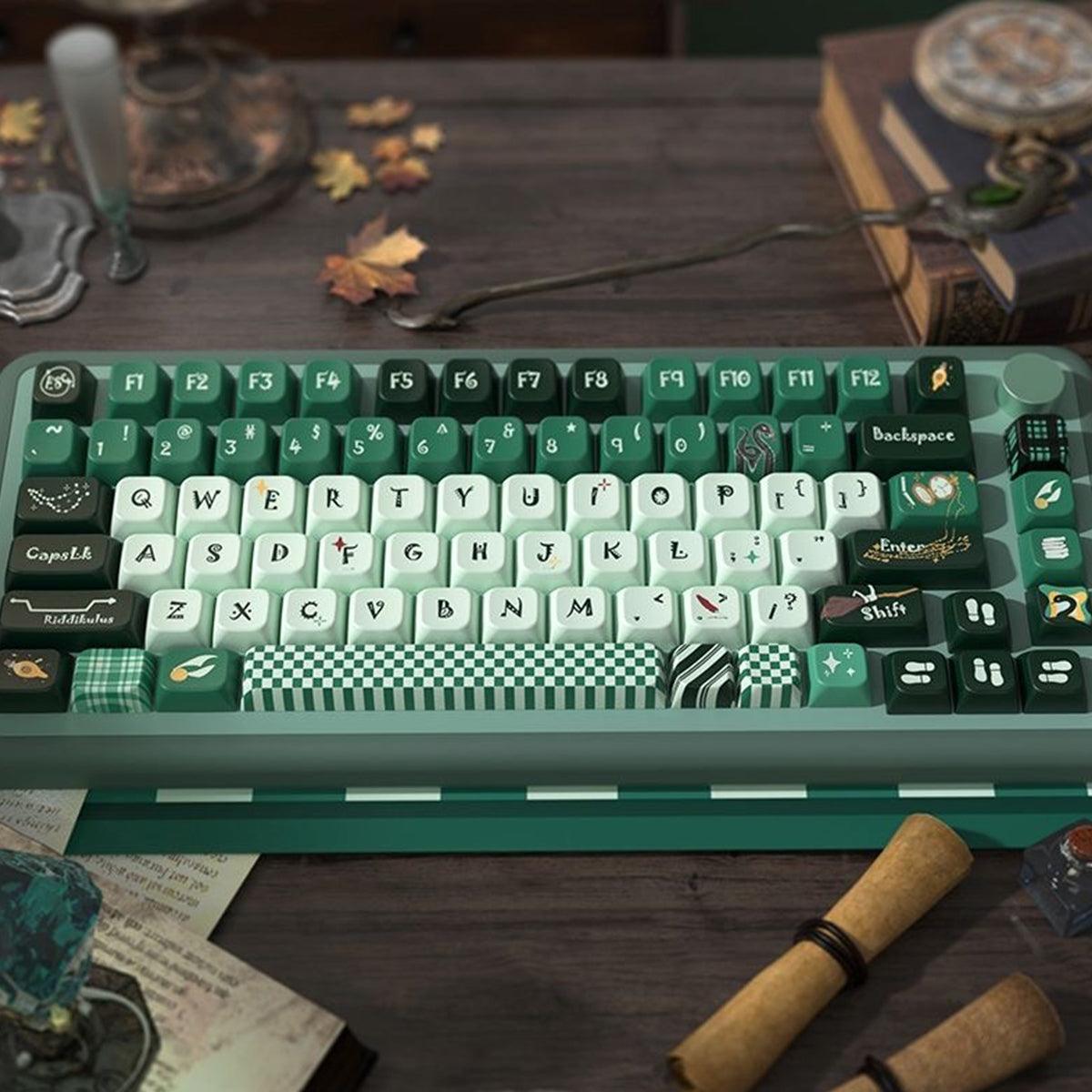 MDA/Cherry Dye-Sub PBT Keycap Set - Slytherin at Hogwarts - KeyCapUS