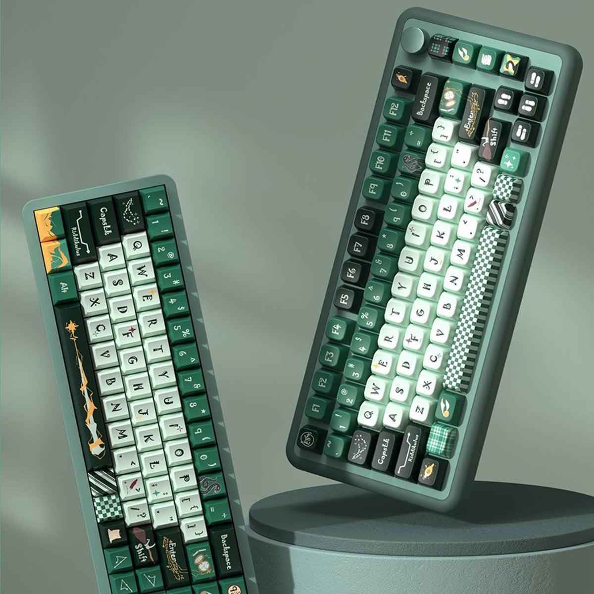 MDA/Cherry Dye-Sub PBT Keycap Set - Slytherin at Hogwarts - KeyCapUS