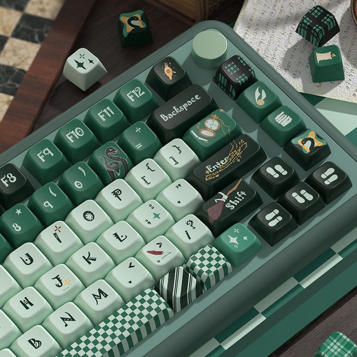 MDA/Cherry Dye-Sub PBT Keycap Set - Slytherin at Hogwarts - KeyCapUS