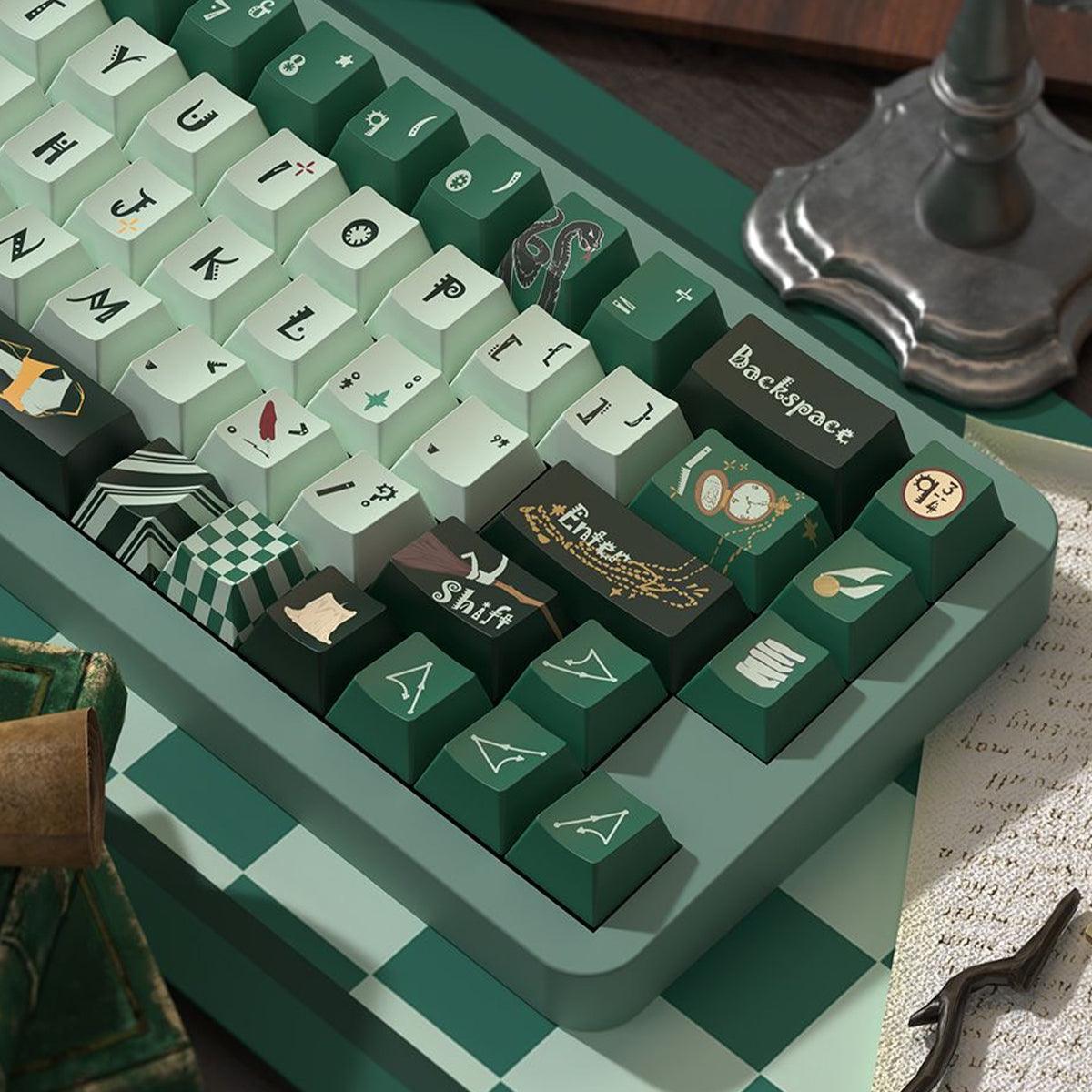 MDA/Cherry Dye-Sub PBT Keycap Set - Slytherin at Hogwarts - KeyCapUS