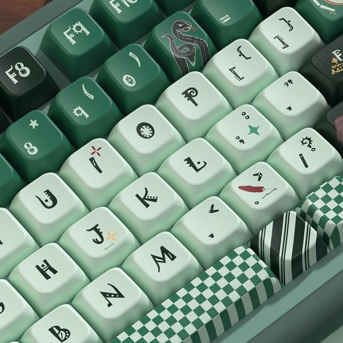 MDA/Cherry Dye-Sub PBT Keycap Set - Slytherin at Hogwarts - KeyCapUS