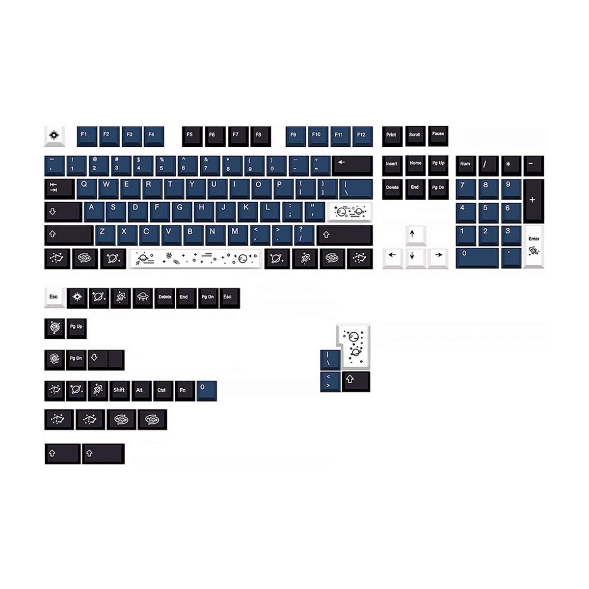Cherry Profile Dye-Sub PBT Keycap Set - Milky Way Galaxy - KeyCapUS