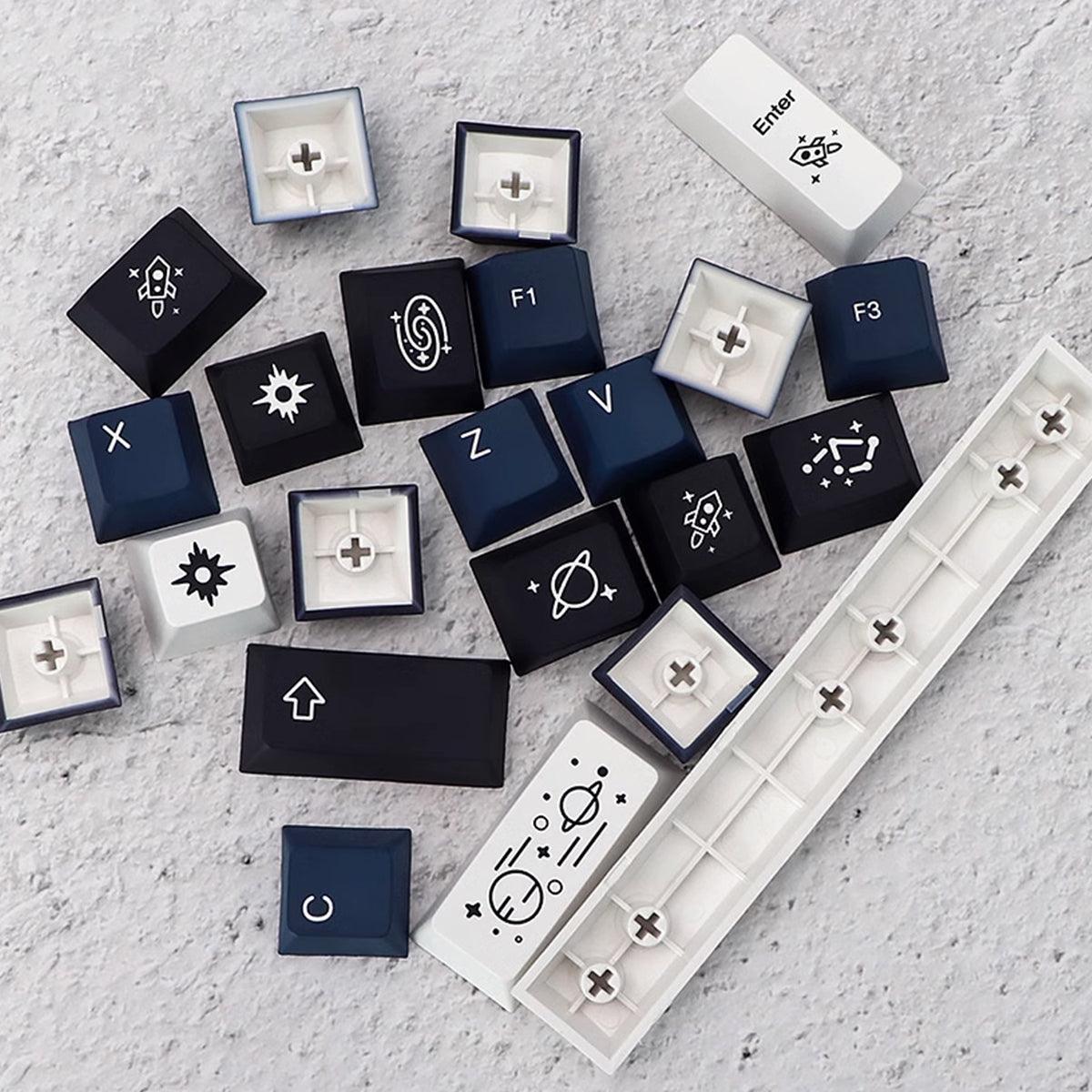 Cherry Profile Dye-Sub PBT Keycap Set - Milky Way Galaxy - KeyCapUS