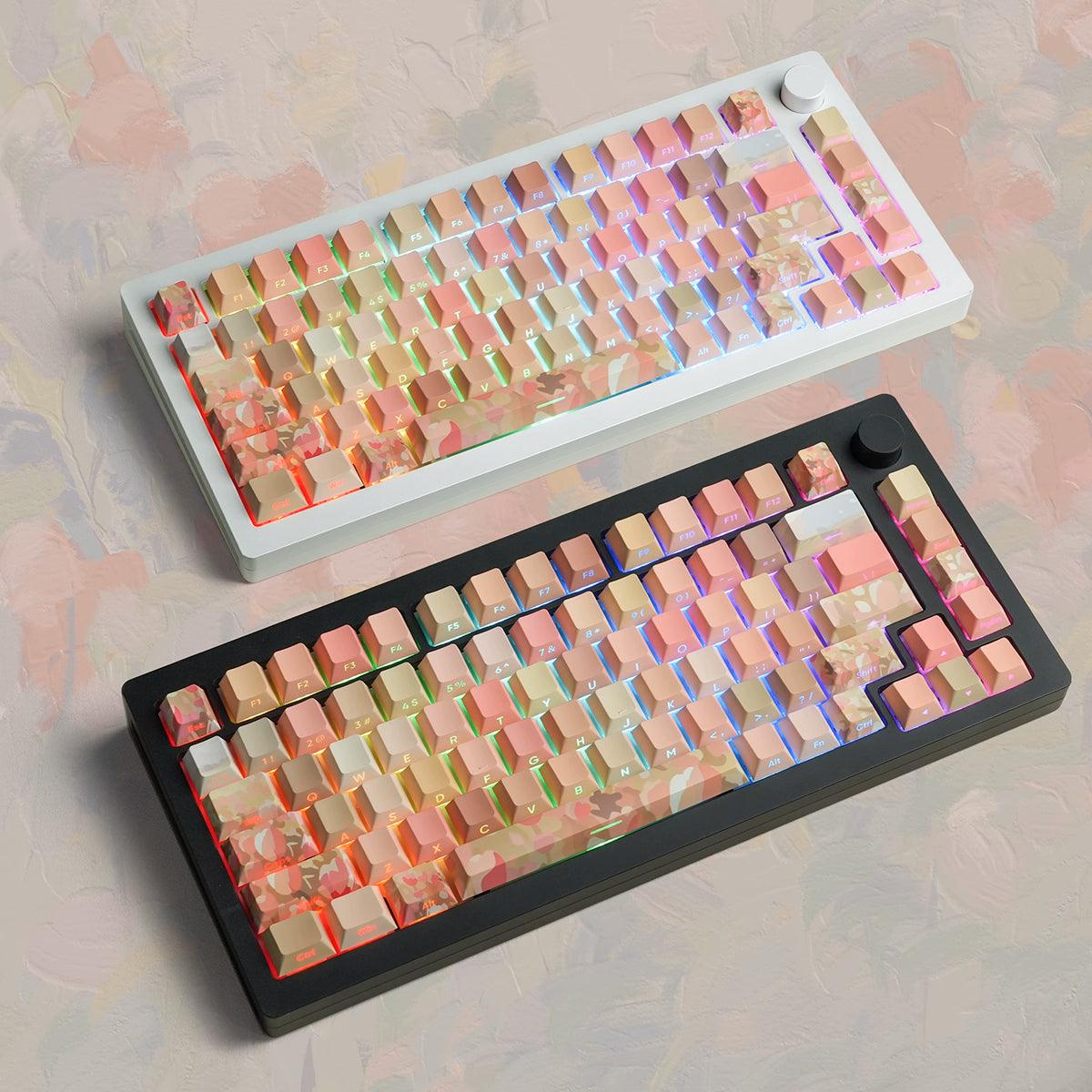 Cherry Profile Dye-Sub PBT Keycap Set - The Sea of Tulips - KeyCapUS