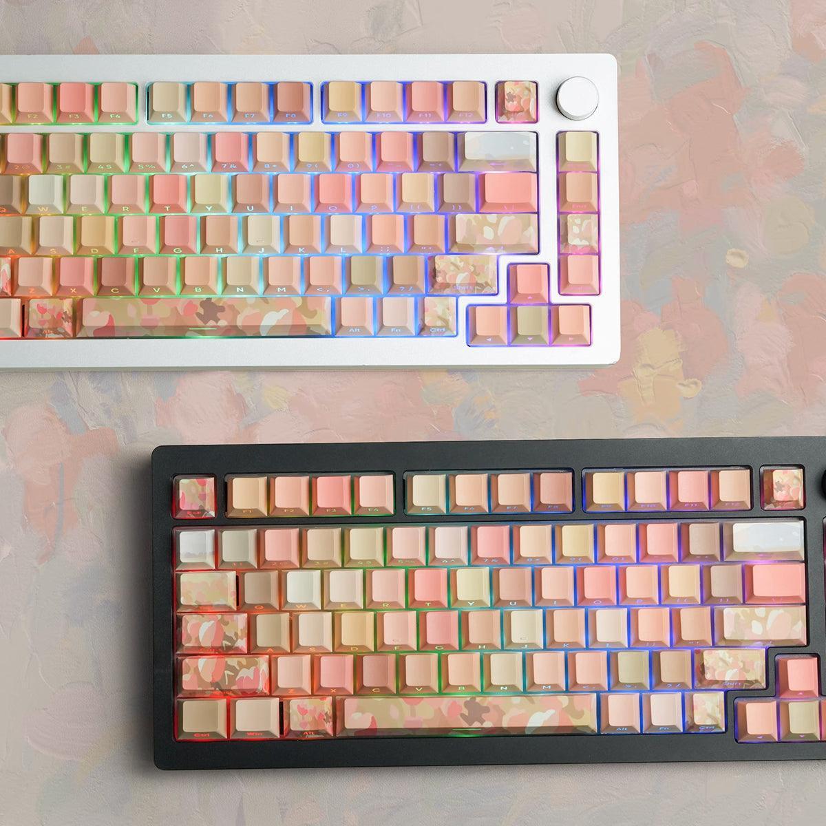 Cherry Profile Dye-Sub PBT Keycap Set - The Sea of Tulips - KeyCapUS
