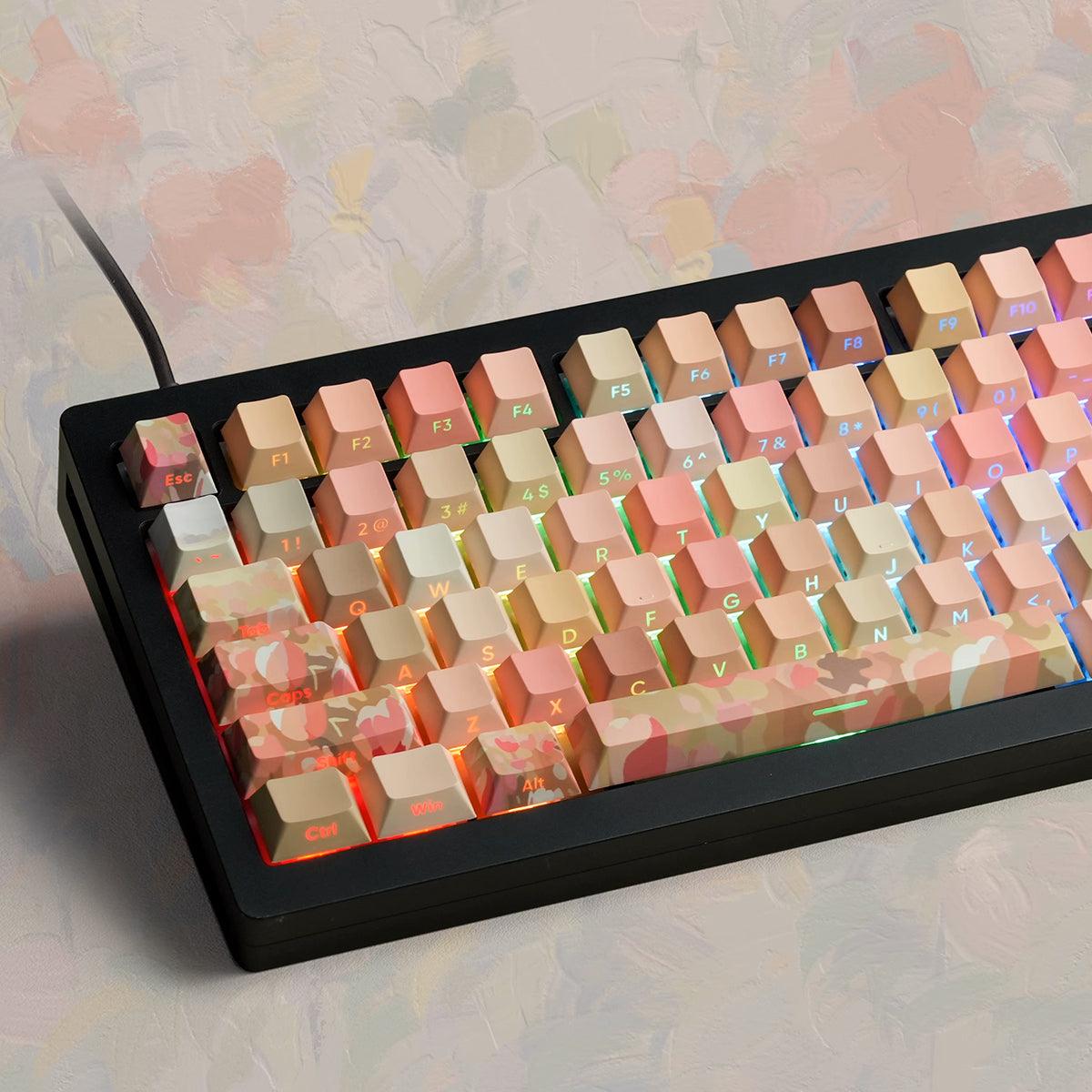 Cherry Profile Dye-Sub PBT Keycap Set - The Sea of Tulips - KeyCapUS