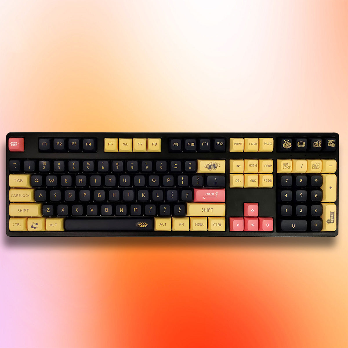 XDA-like Dye-Sub PBT Keycap Set - Craft Beer - KeyCapUS