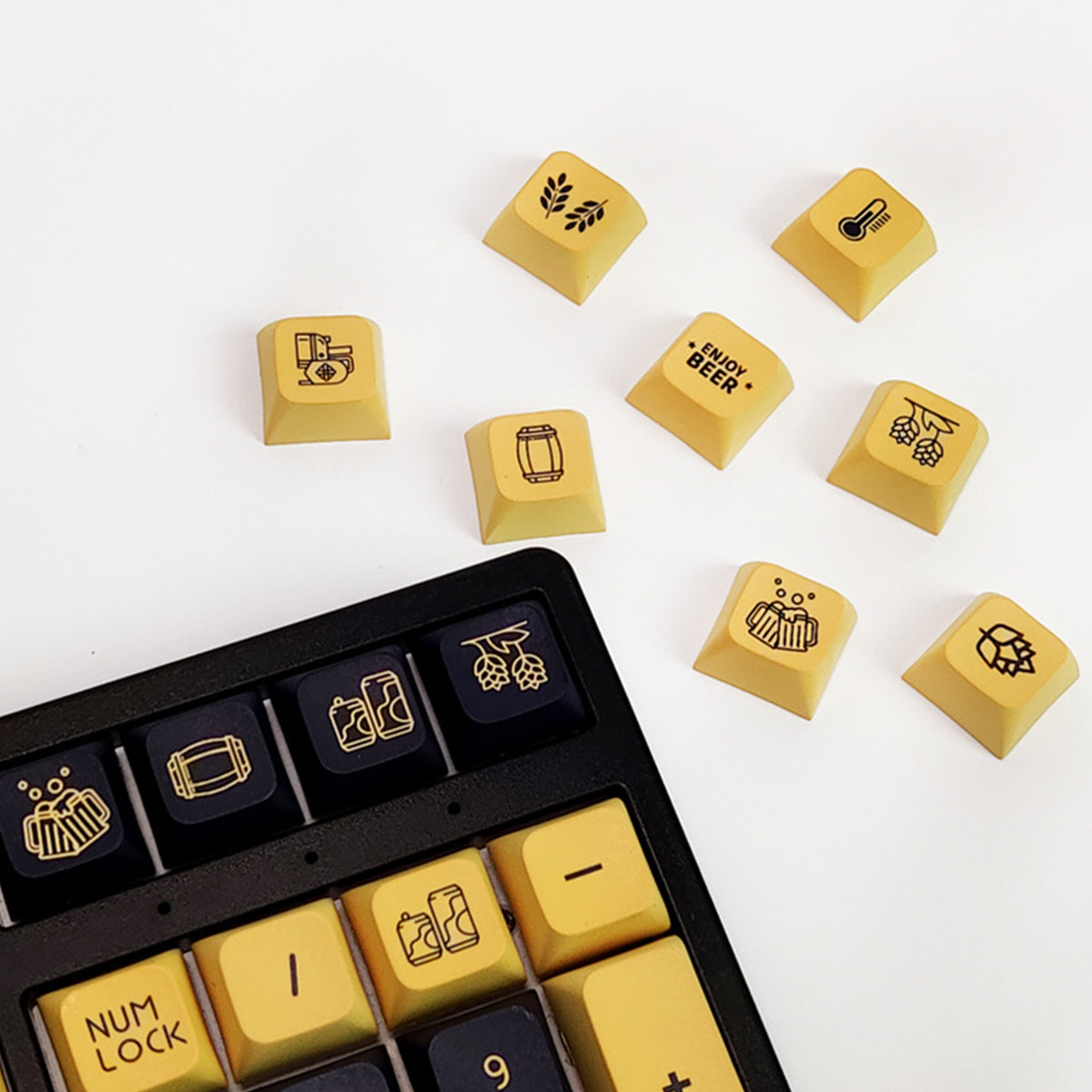 XDA-like Dye-Sub PBT Keycap Set - Craft Beer - KeyCapUS