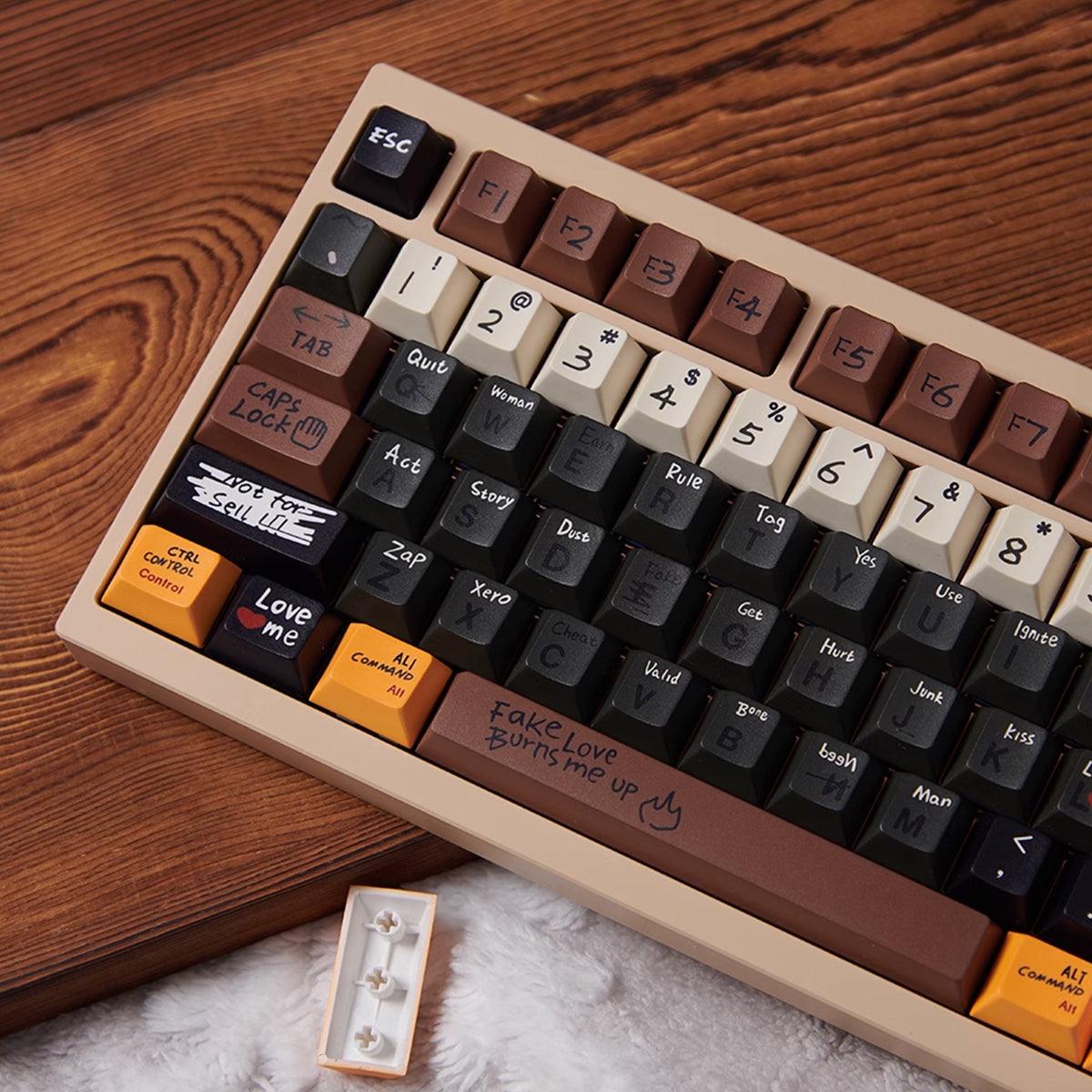 Cherry Profile Dye-Sub PBT Keycap Set - Love Story - KeyCapUS
