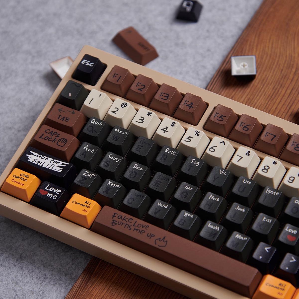 Cherry Profile Dye-Sub PBT Keycap Set - Love Story - KeyCapUS