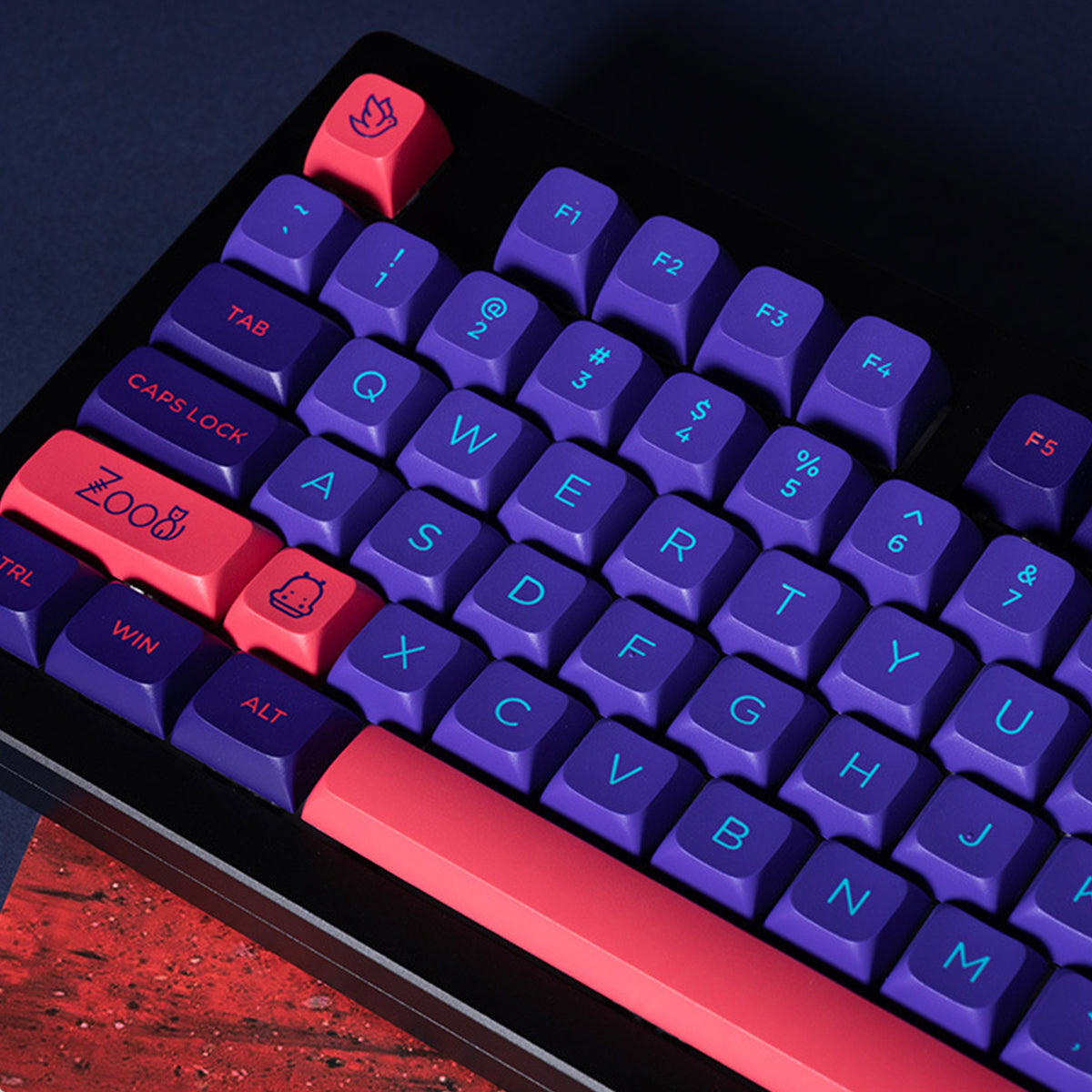 Retro Akko MDA PBT Dye-Sub Keycap Set - Neon - KeyCapUS