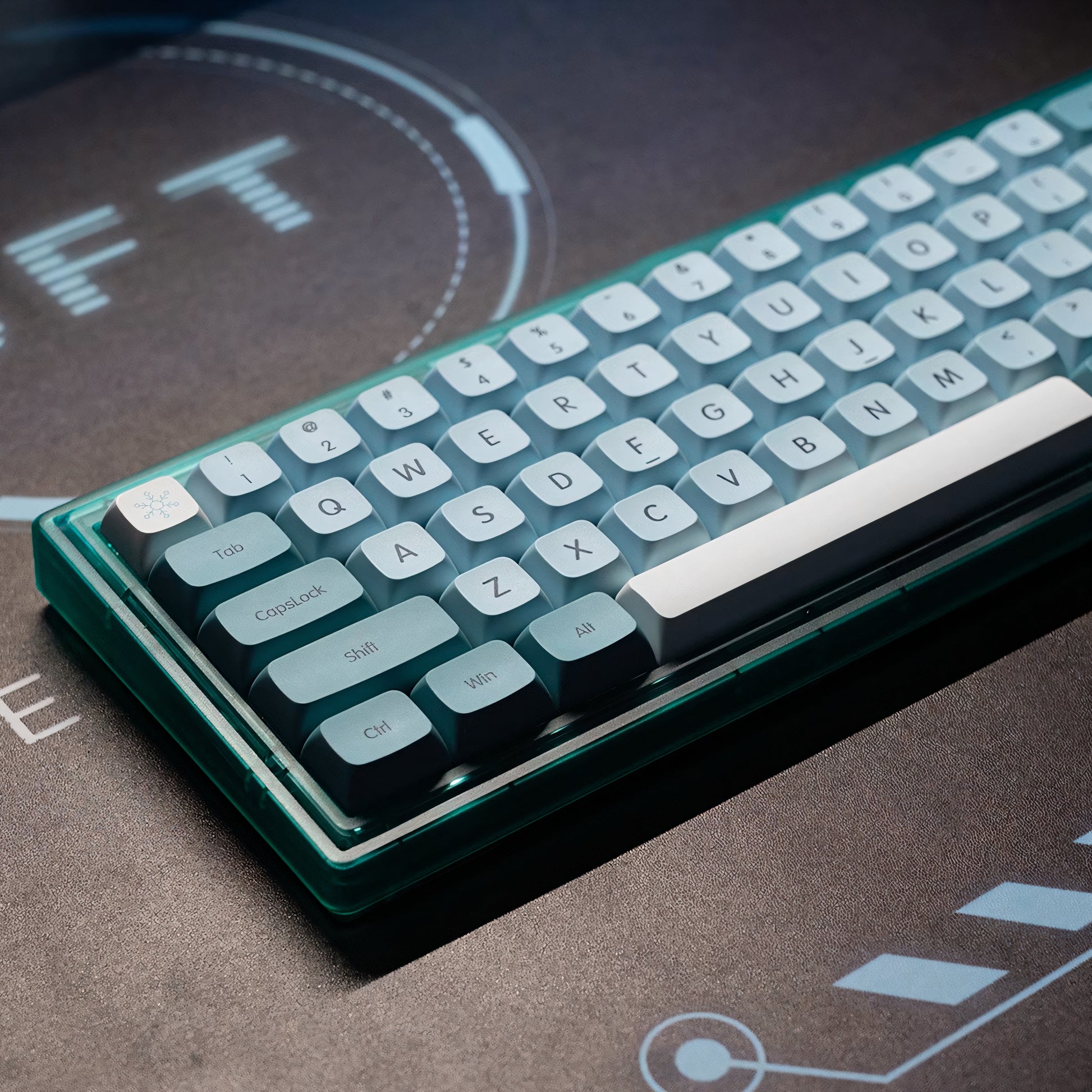 Retro XDA PBT Dye-Sub Keycap Set - Iceberg - KeyCapUS