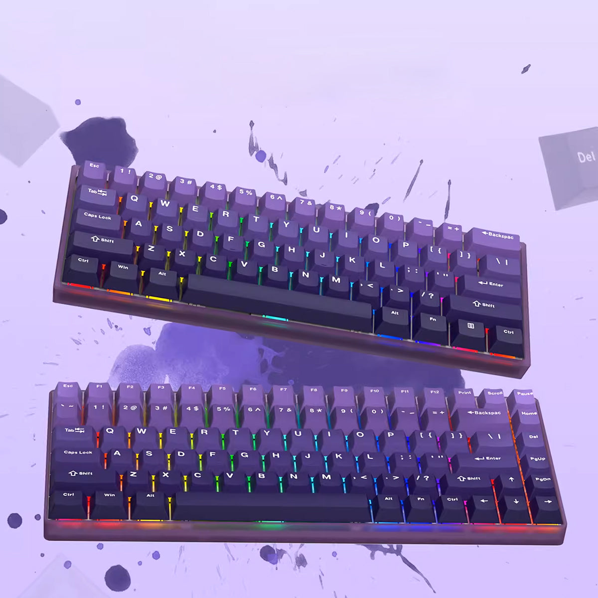 Cherry Profile Double-Shot PBT Keycap Set - Purple Gradient