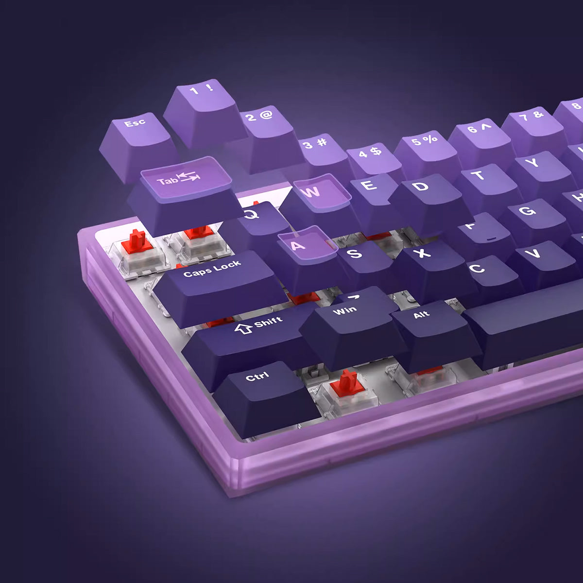 Cherry Profile Double-Shot PBT Keycap Set - Purple Gradient