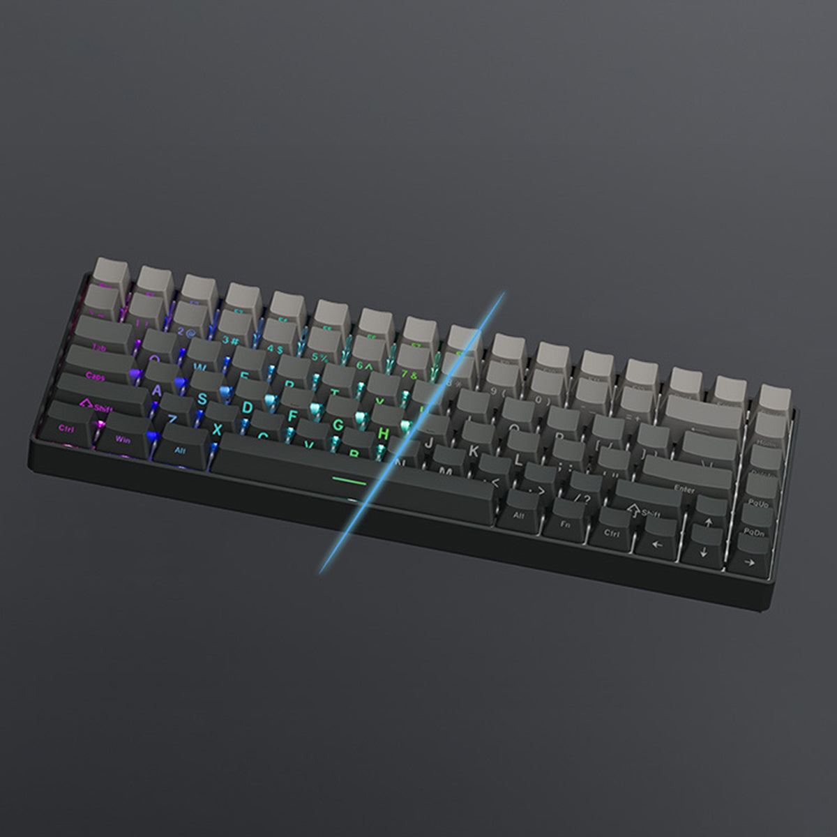 OEM/Cherry Profile Double-Shot PBT Keycap Set - Dark Gray Gradient - KeyCapUS