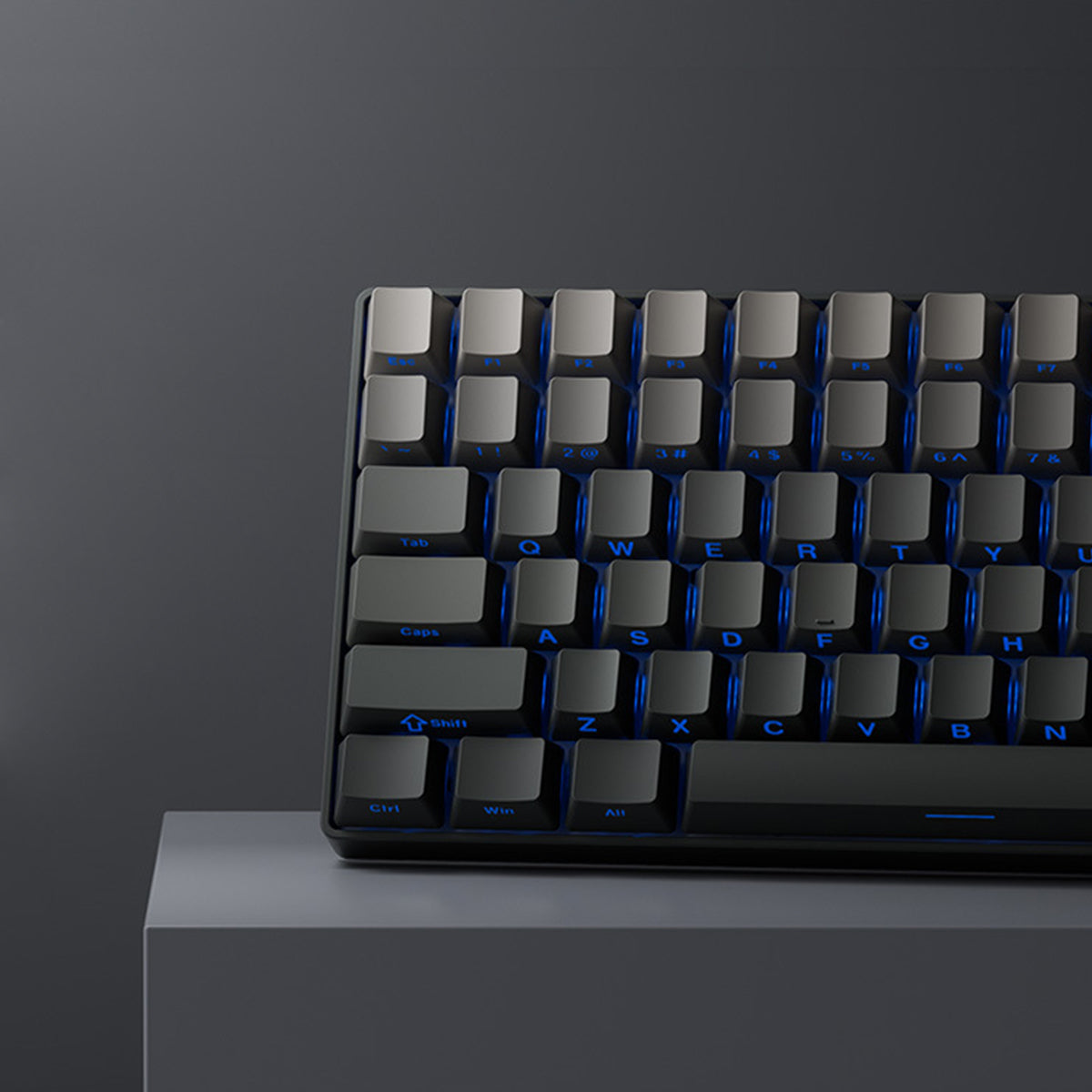 OEM/Cherry Profile Double-Shot PBT Keycap Set - Dark Gray Gradient - KeyCapUS