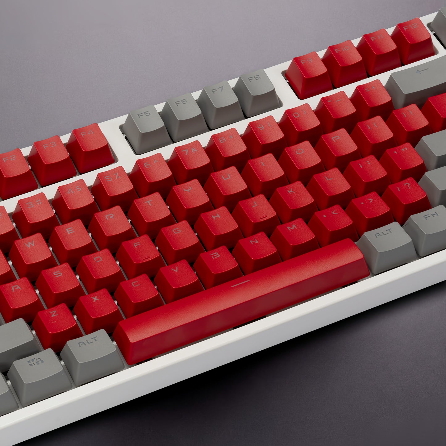 OEM PBT Dye-Sub Keycap PBT Keycap Set - Red and gray dual color