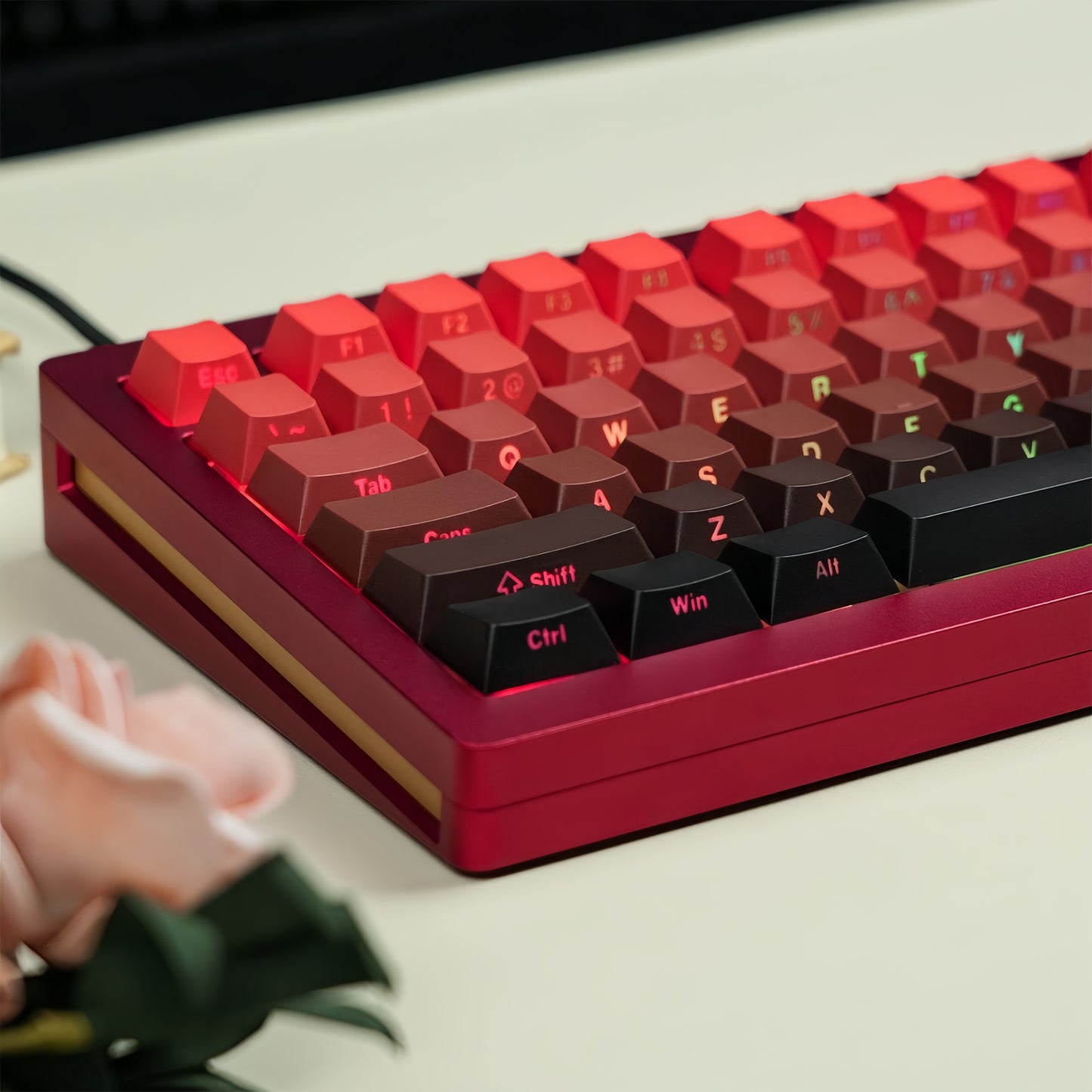 Cherry Double-Shot PBT Keycap Set - Red Gradient