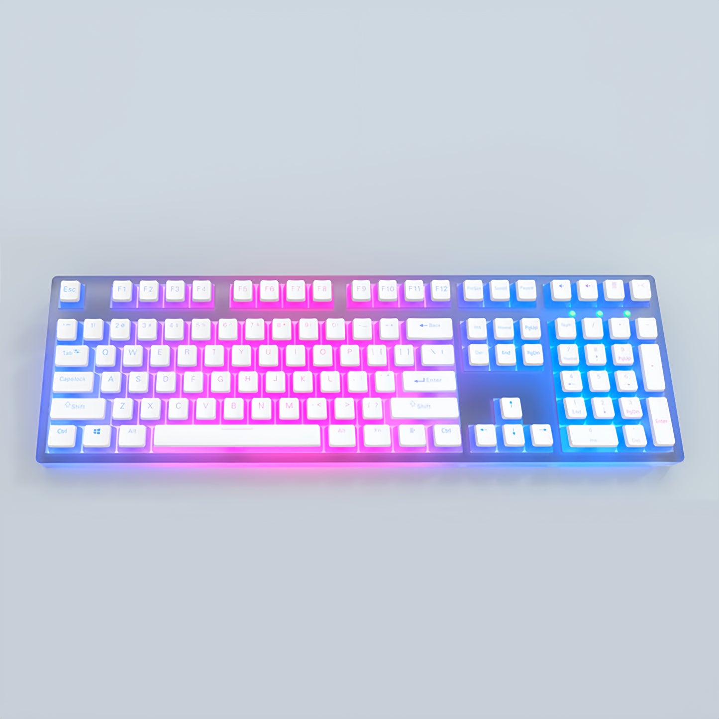 OEM PBT+PC Dye-Sub Keycap PBT Keycap Set - Glacier White