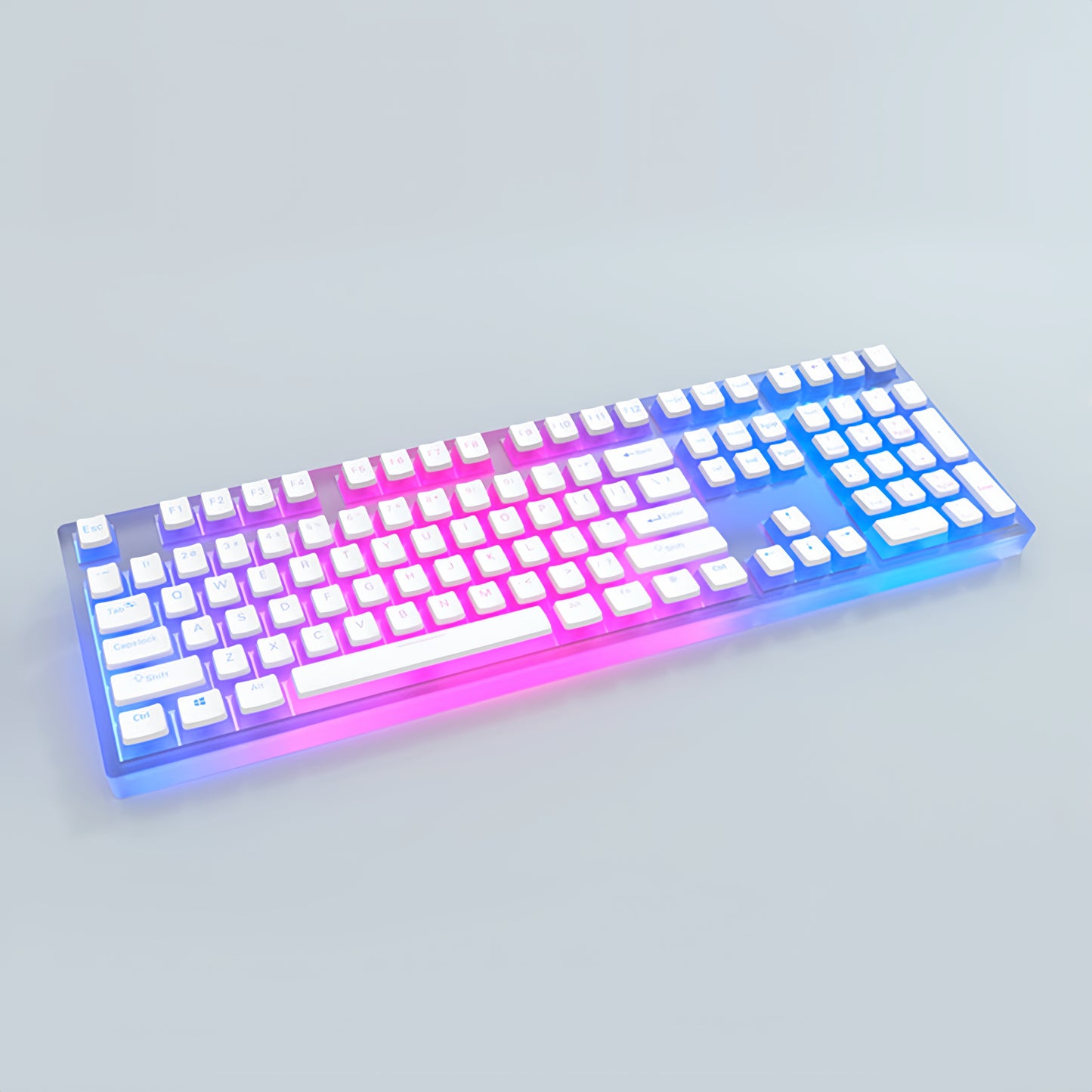 OEM PBT+PC Dye-Sub Keycap PBT Keycap Set - Glacier White