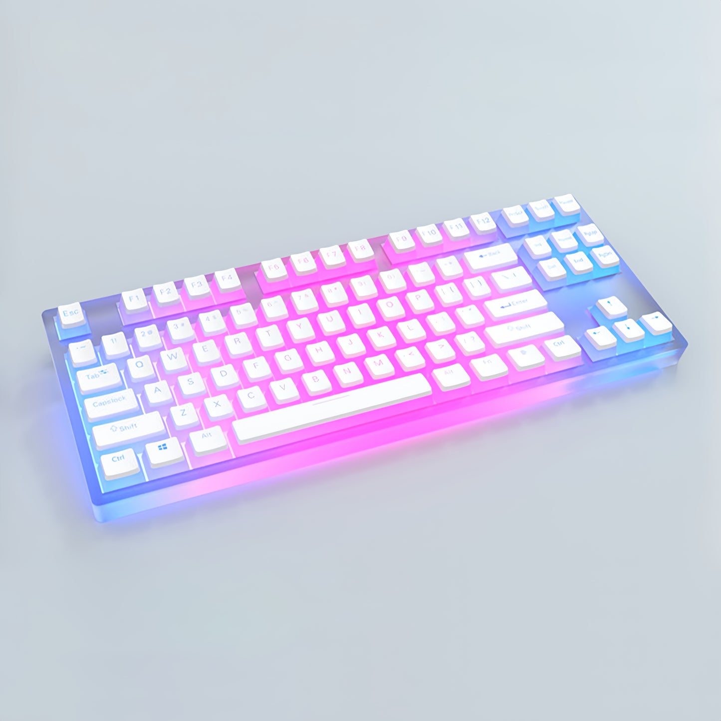OEM PBT+PC Dye-Sub Keycap PBT Keycap Set - Glacier White