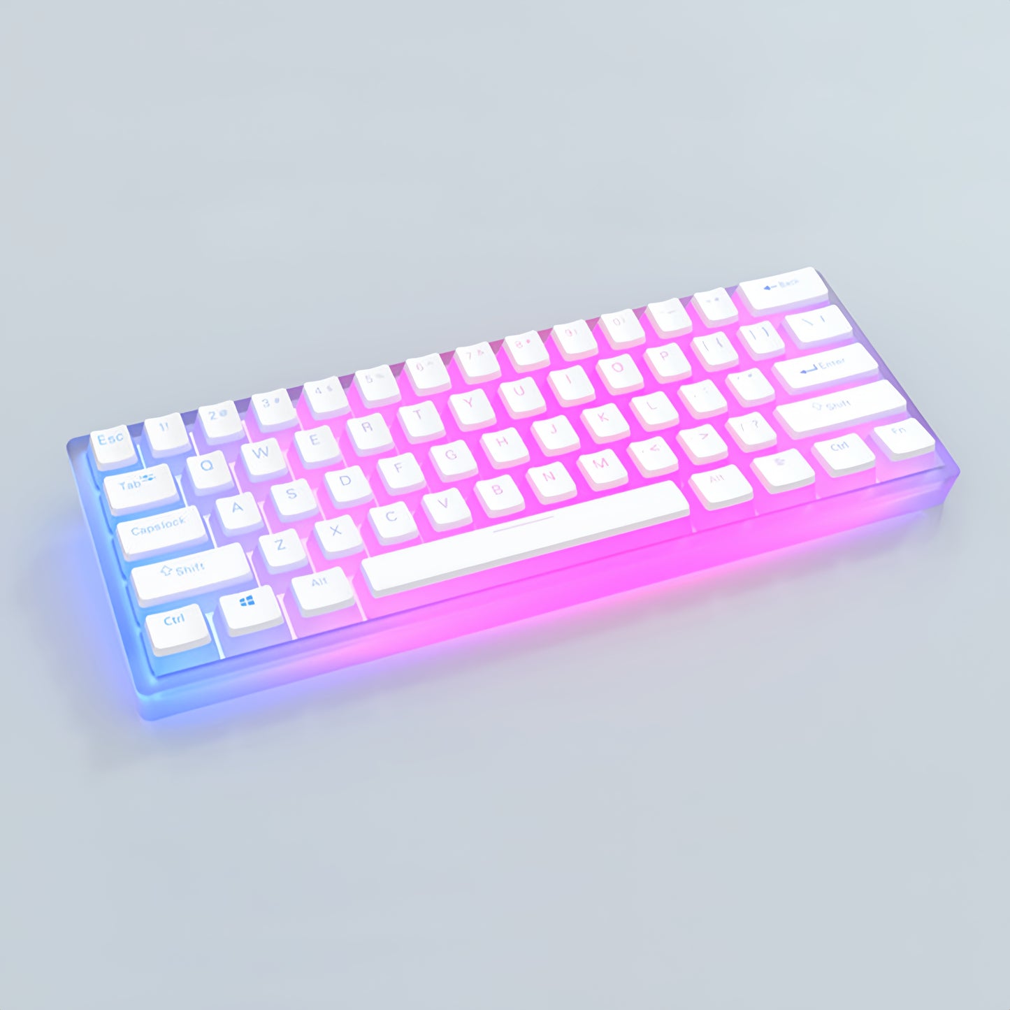 OEM PBT+PC Dye-Sub Keycap PBT Keycap Set - Glacier White