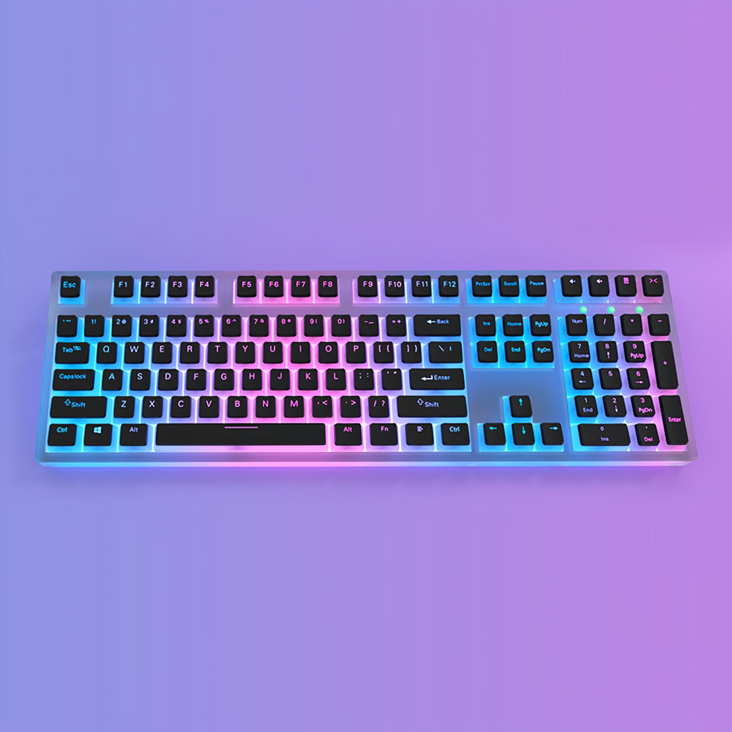 OEM PBT+PC Dye-Sub Keycap PBT Keycap Set - Elegant Black
