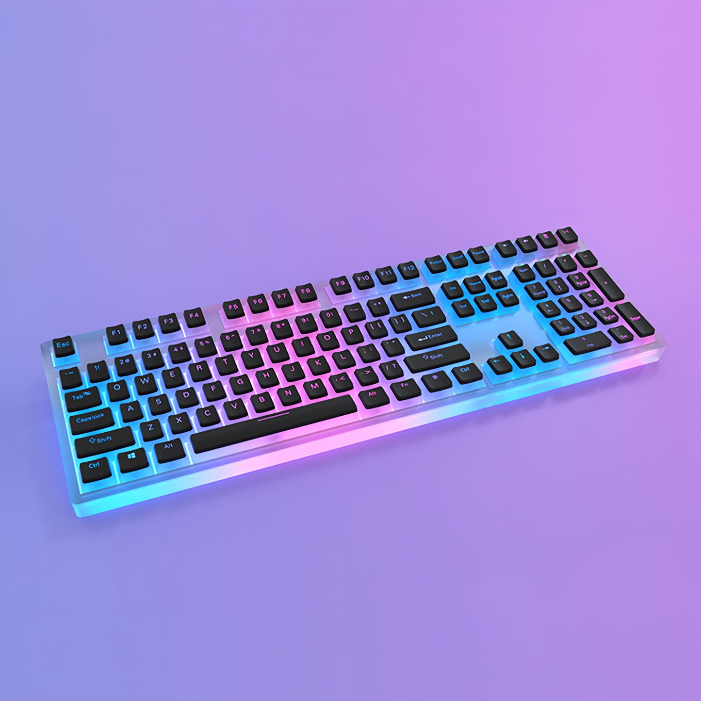 OEM PBT+PC Dye-Sub Keycap PBT Keycap Set - Elegant Black