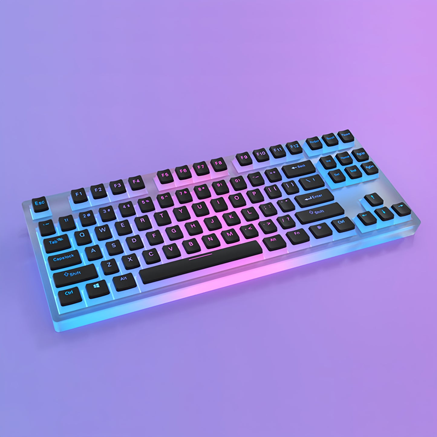 OEM PBT+PC Dye-Sub Keycap PBT Keycap Set - Elegant Black