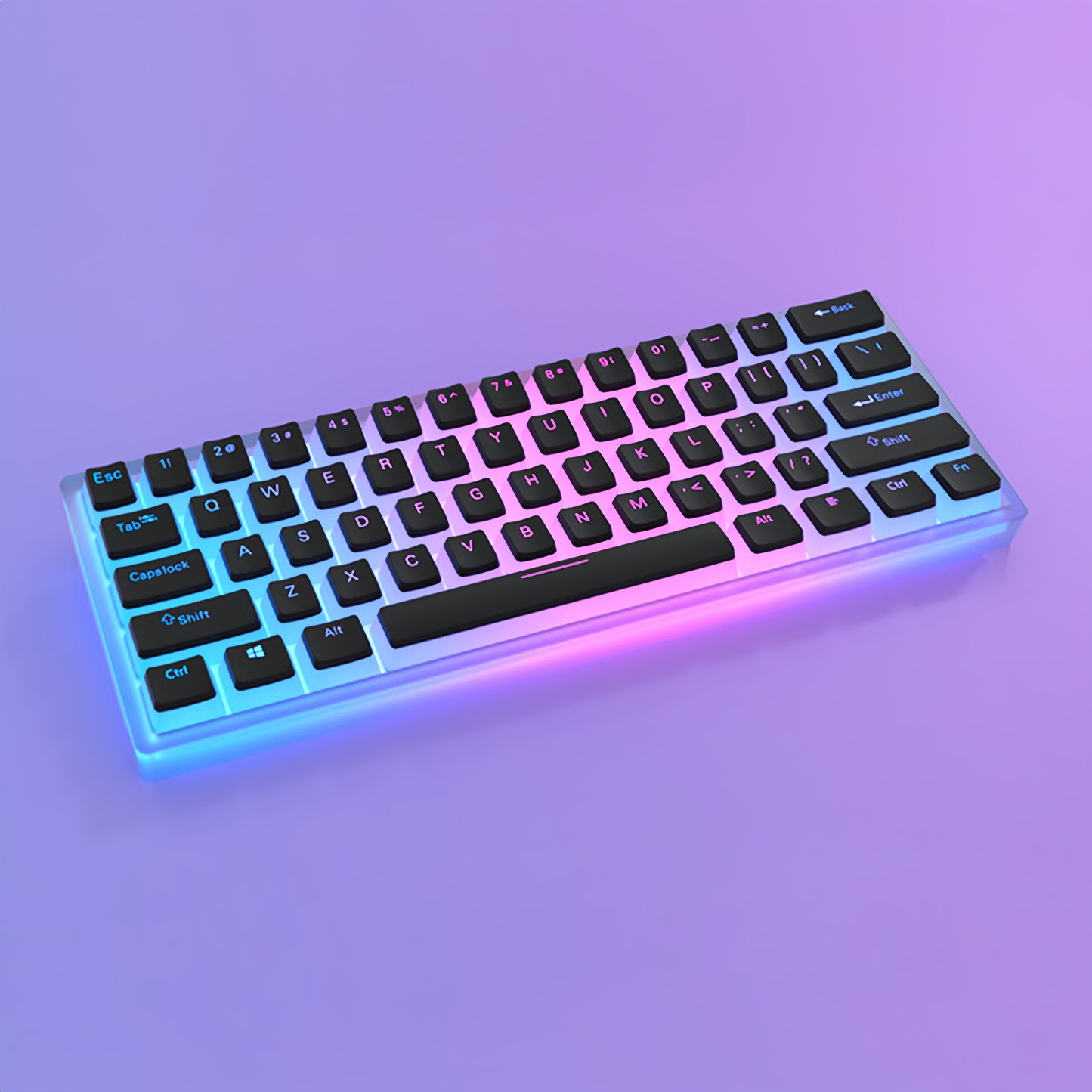 OEM PBT+PC Dye-Sub Keycap PBT Keycap Set - Elegant Black