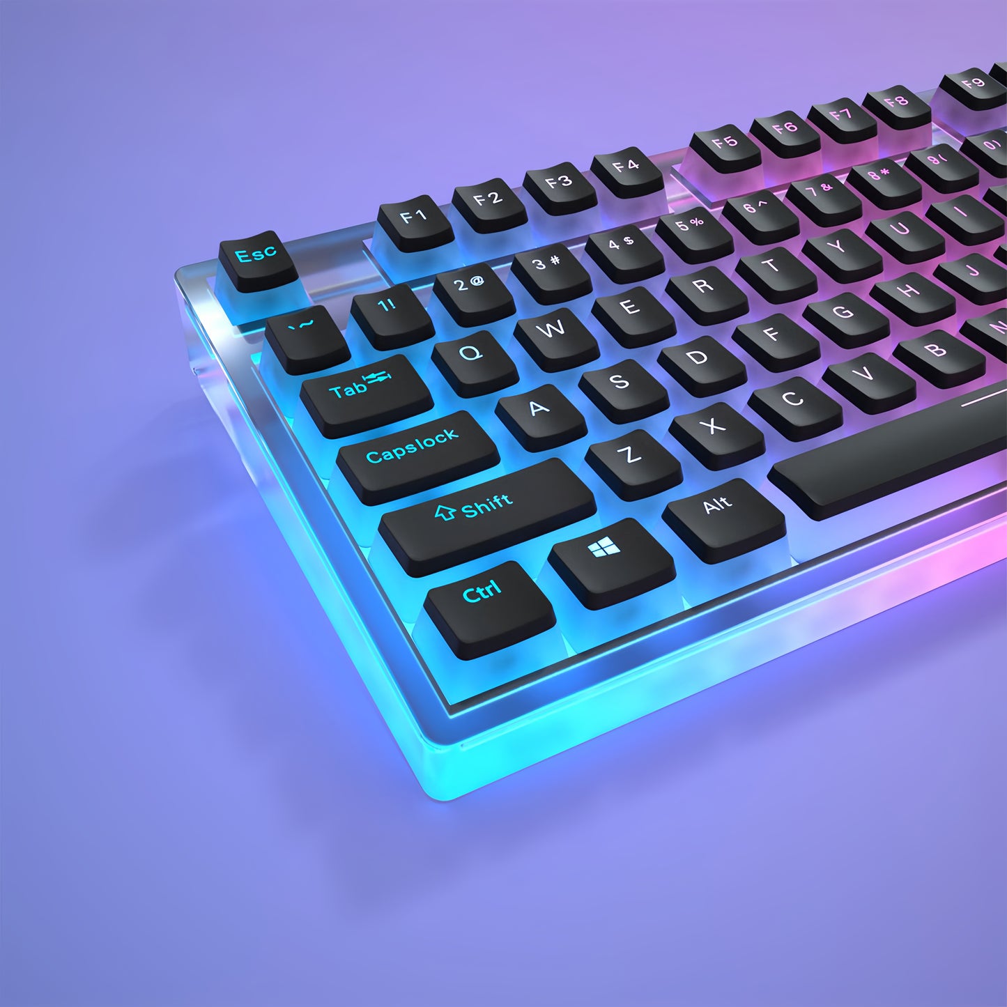 OEM PBT+PC Dye-Sub Keycap PBT Keycap Set - Elegant Black