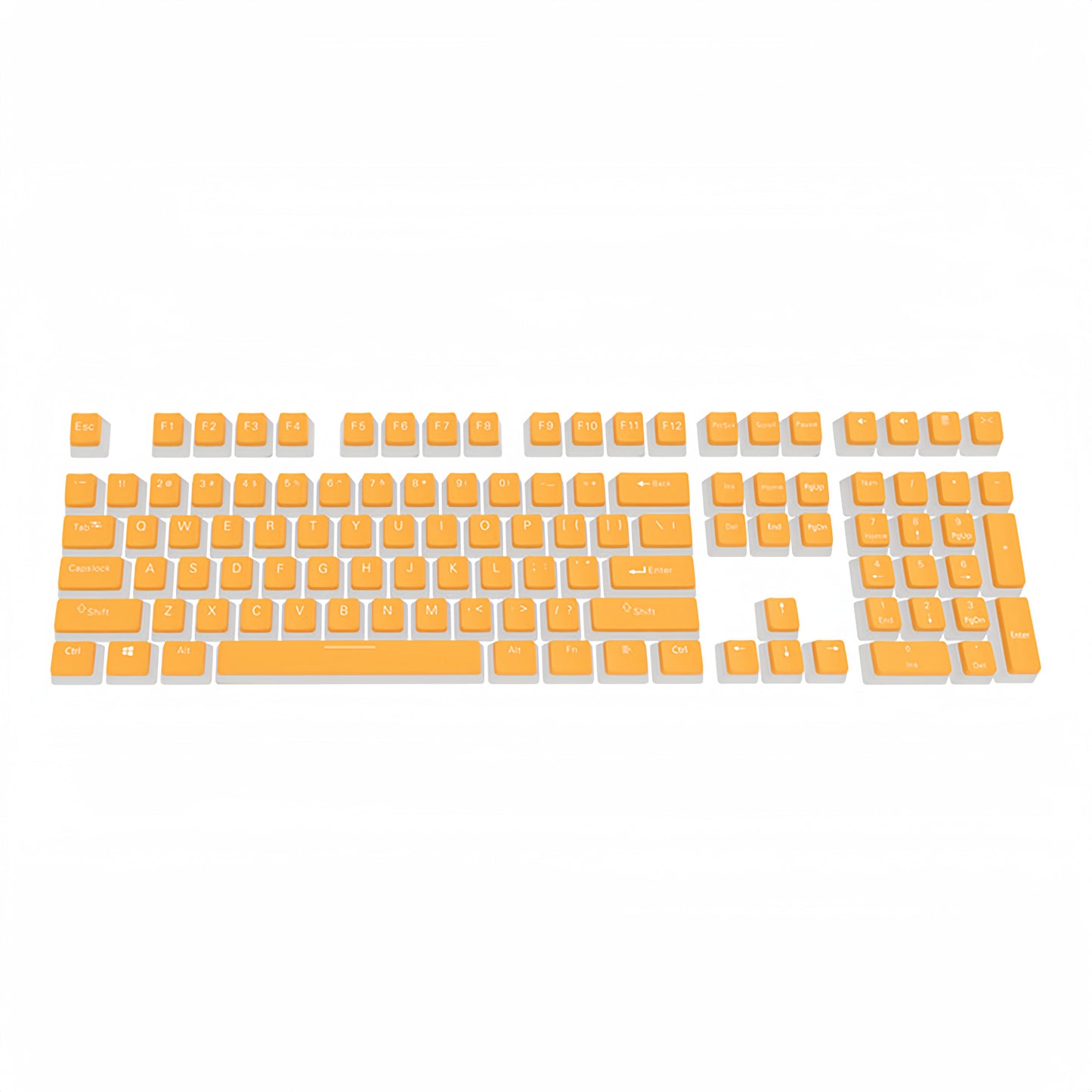 OEM PBT+PC Dye-Sub Keycap PBT Keycap Set - Cream yellow