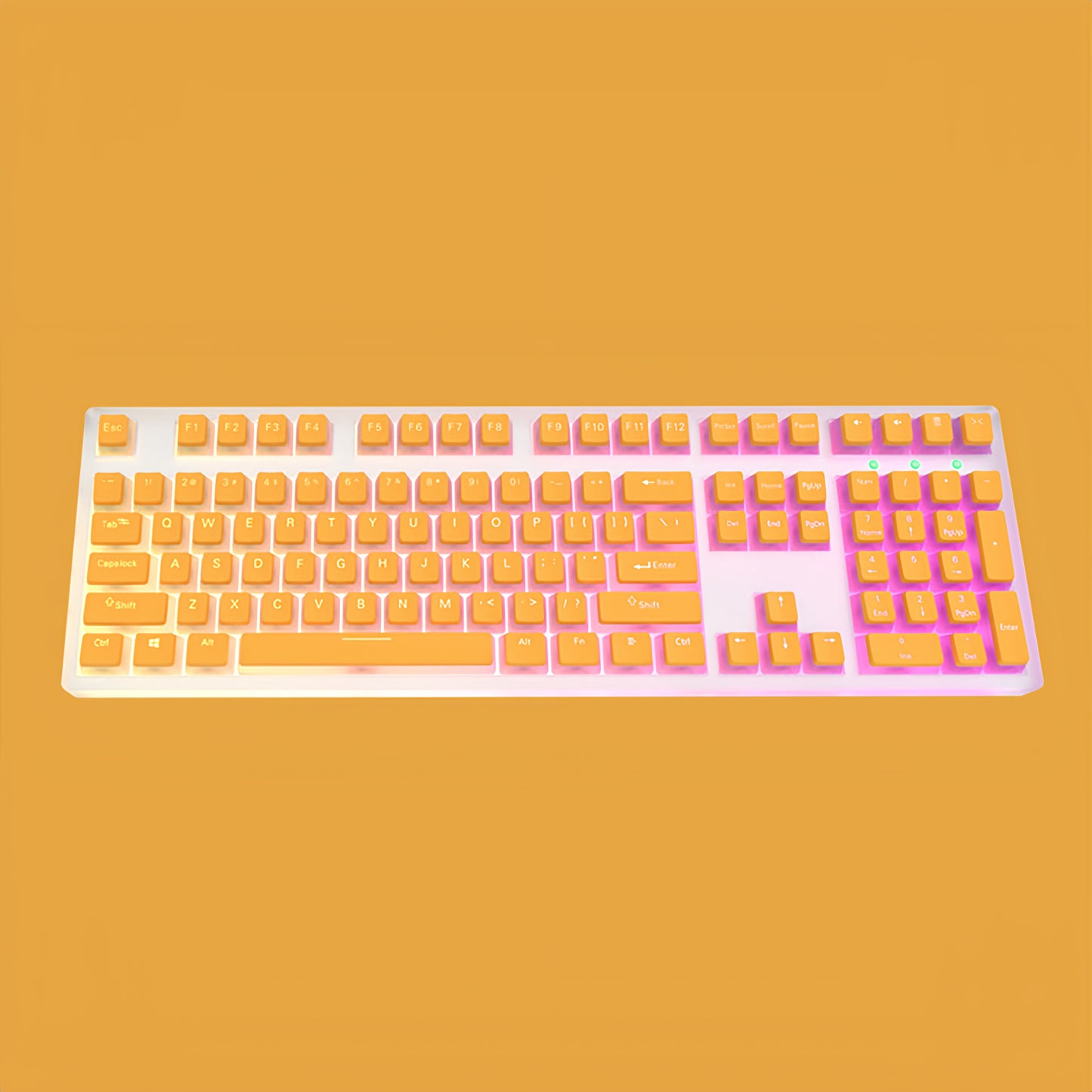 OEM PBT+PC Dye-Sub Keycap PBT Keycap Set - Cream yellow