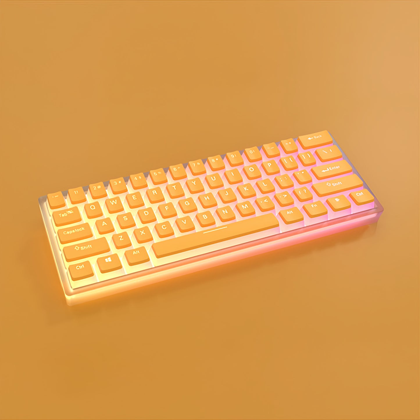 OEM PBT+PC Dye-Sub Keycap PBT Keycap Set - Cream yellow