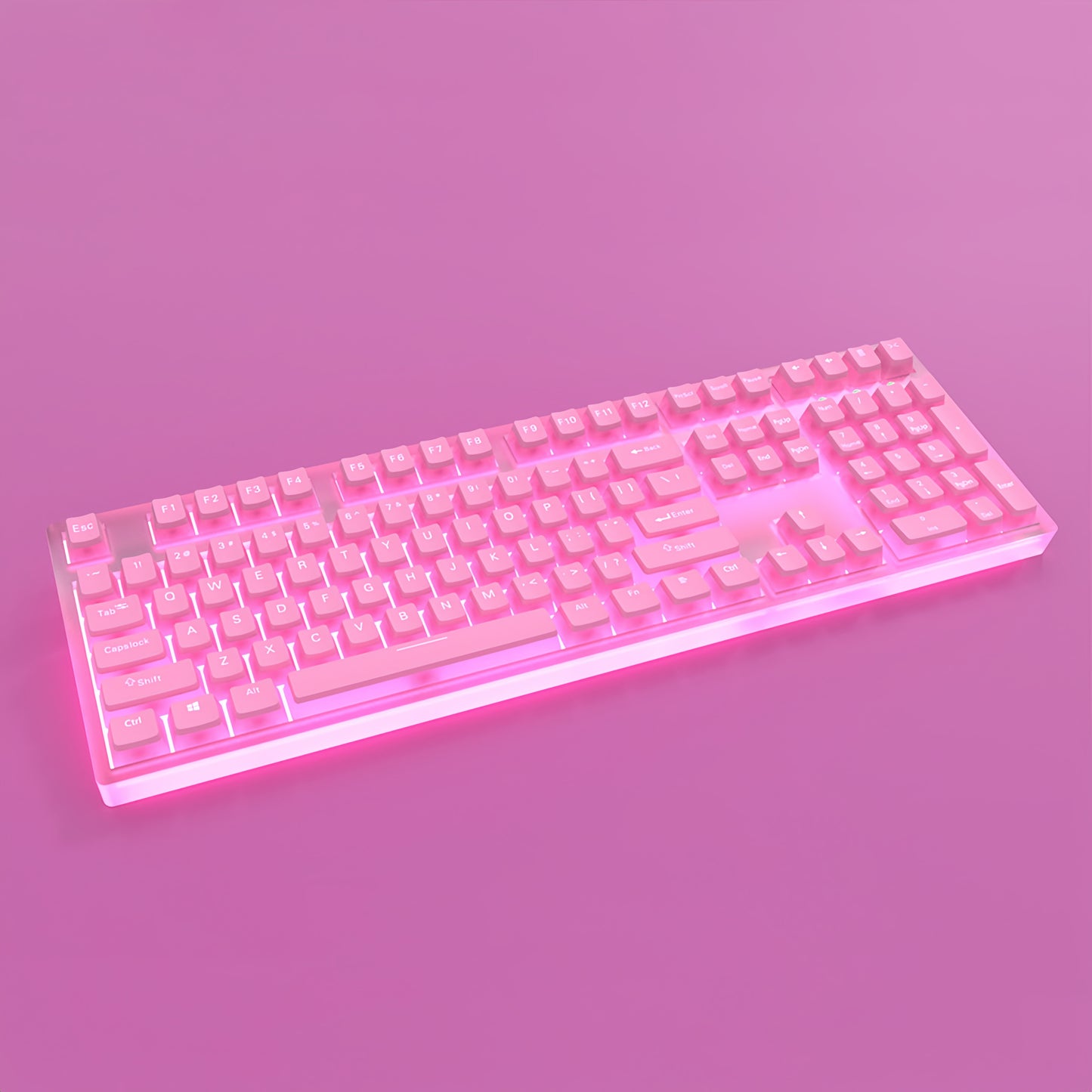 OEM PBT+PC Dye-Sub Keycap PBT Keycap Set - Petal powder