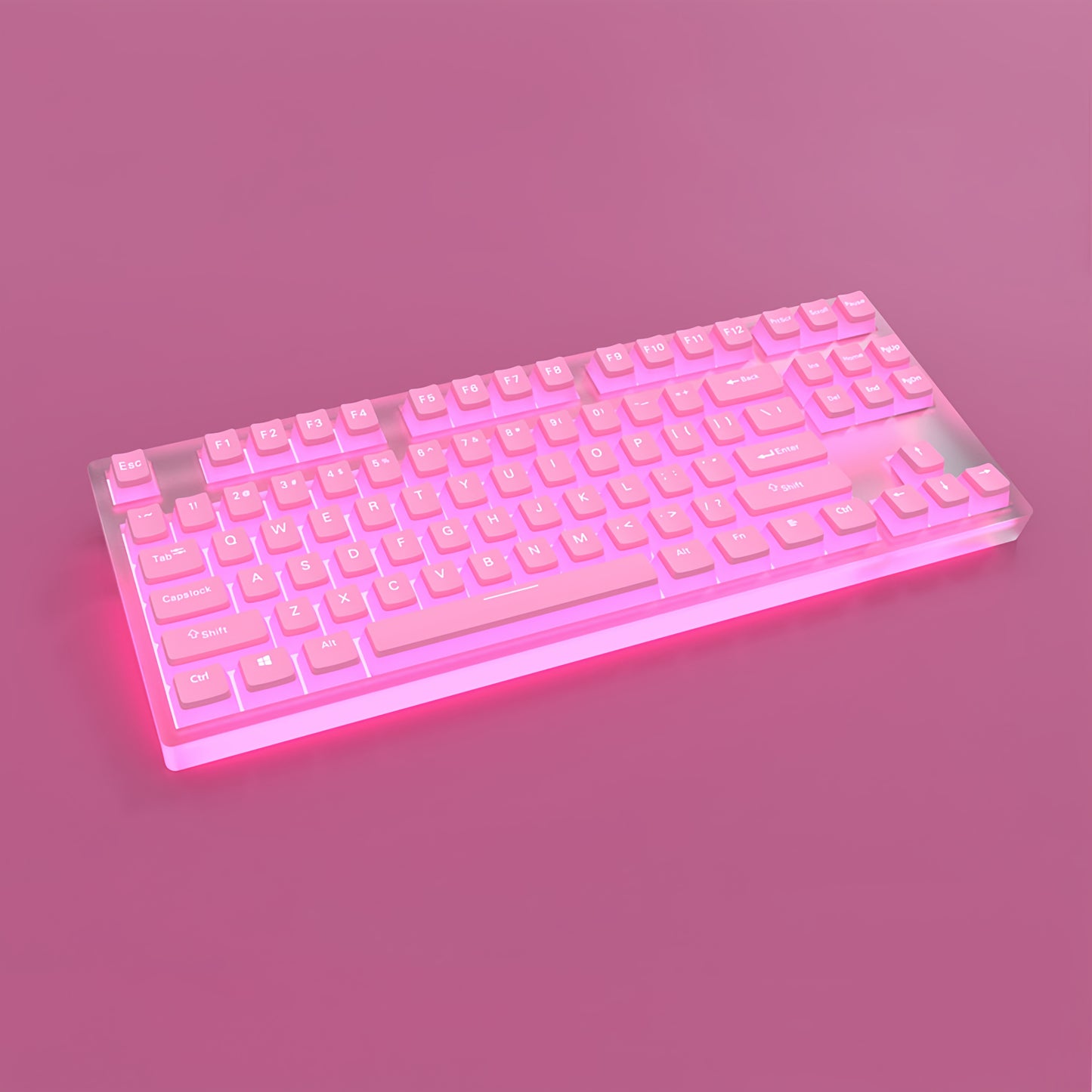 OEM PBT+PC Dye-Sub Keycap PBT Keycap Set - Petal powder