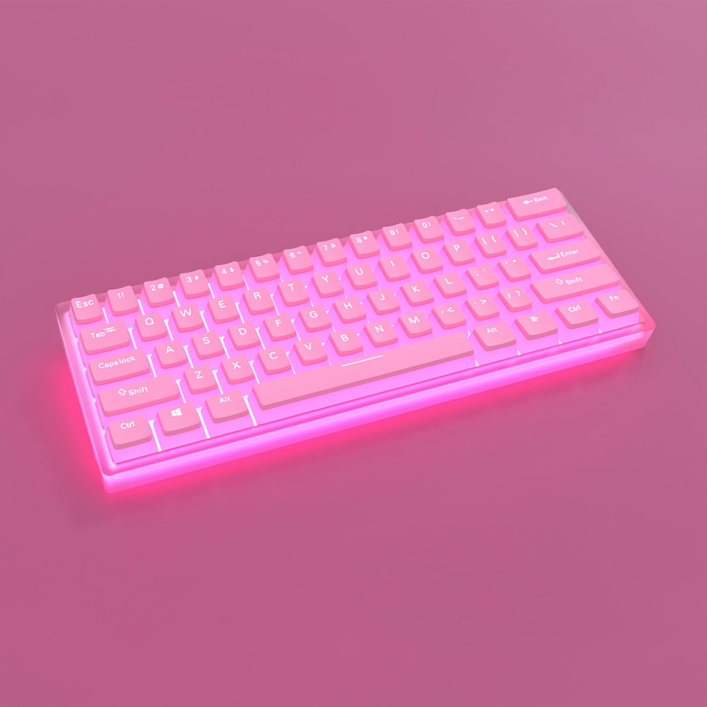 OEM PBT+PC Dye-Sub Keycap PBT Keycap Set - Petal powder