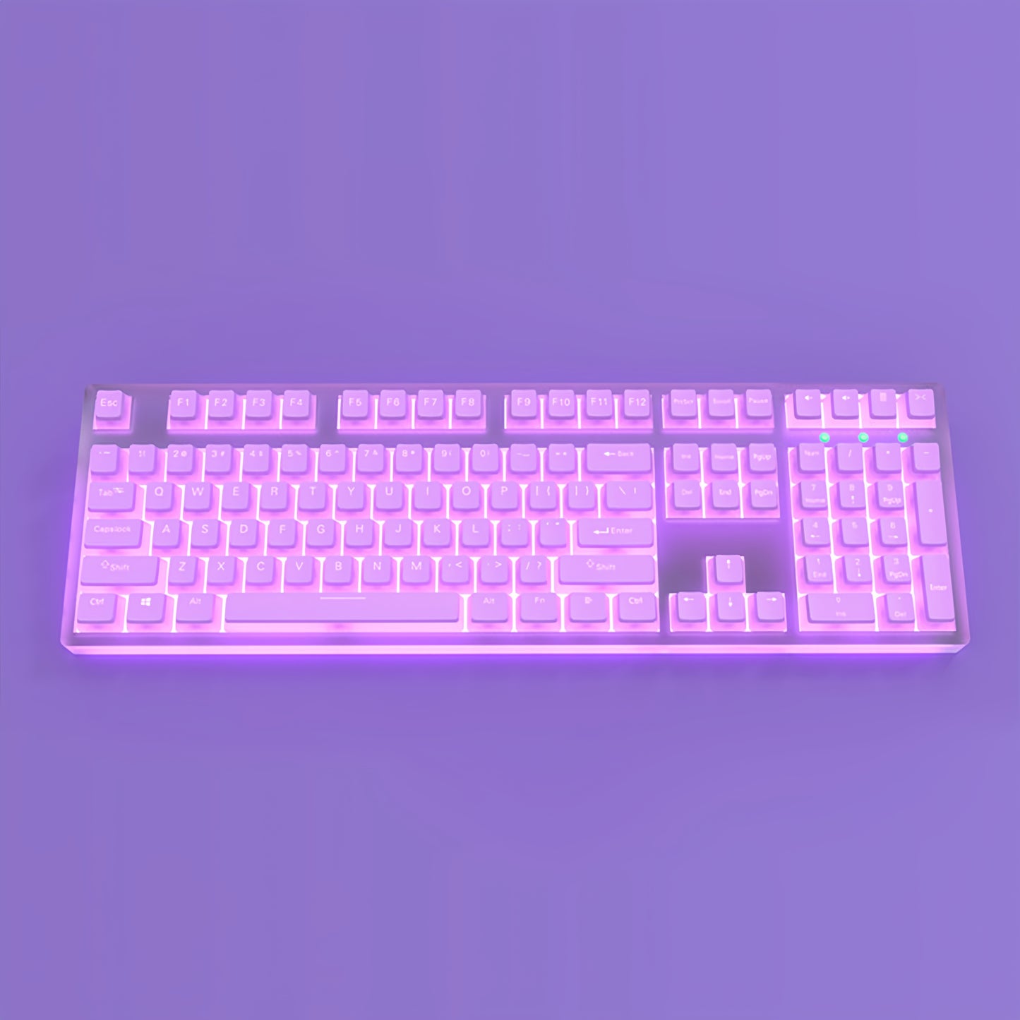 OEM PBT+PC Dye-Sub Keycap PBT Keycap Set - violet