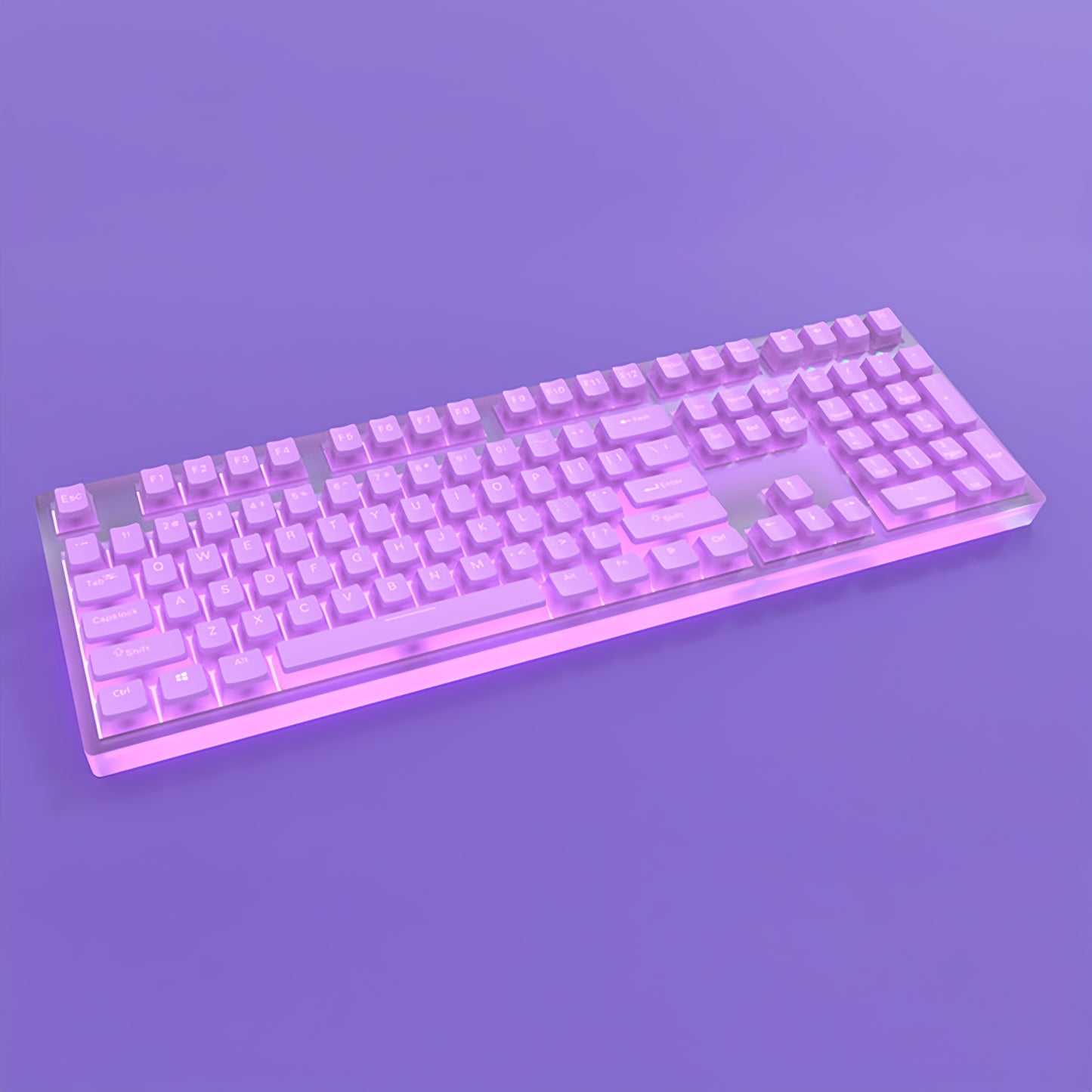OEM PBT+PC Dye-Sub Keycap PBT Keycap Set - violet