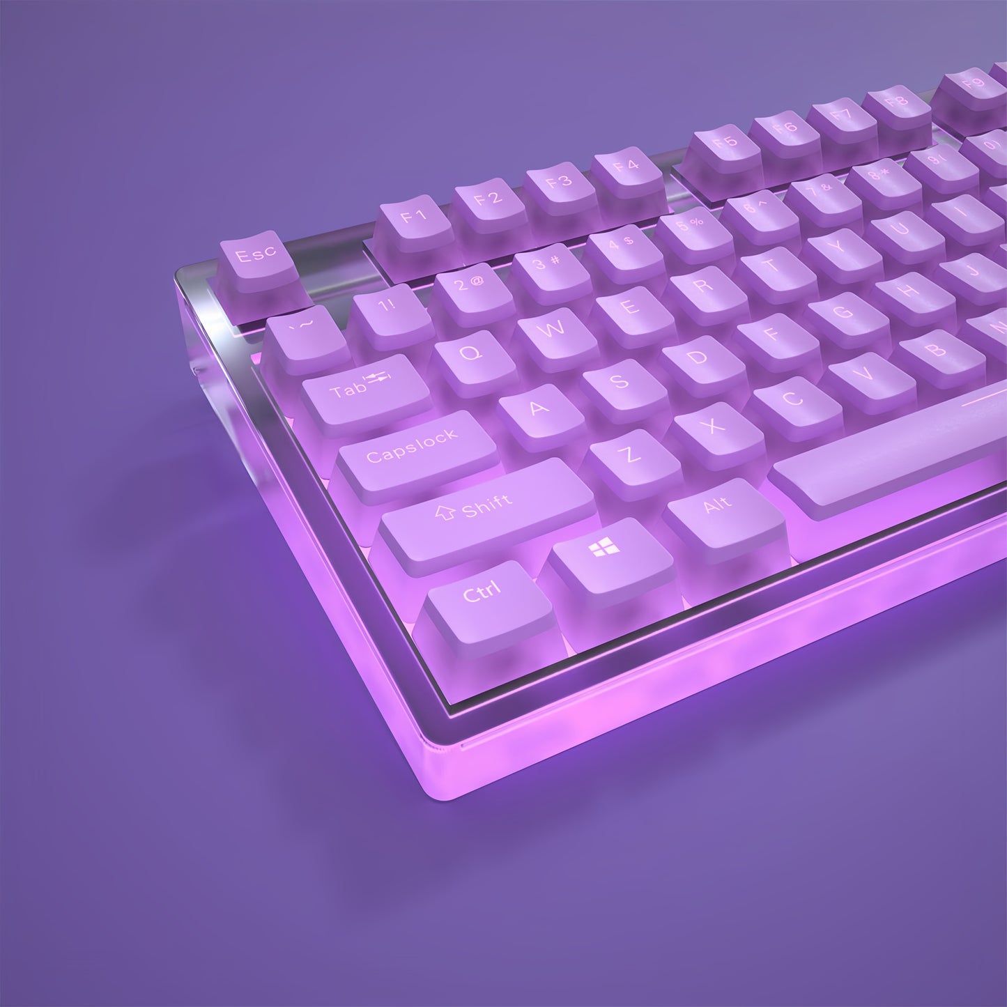 OEM PBT+PC Dye-Sub Keycap PBT Keycap Set - violet