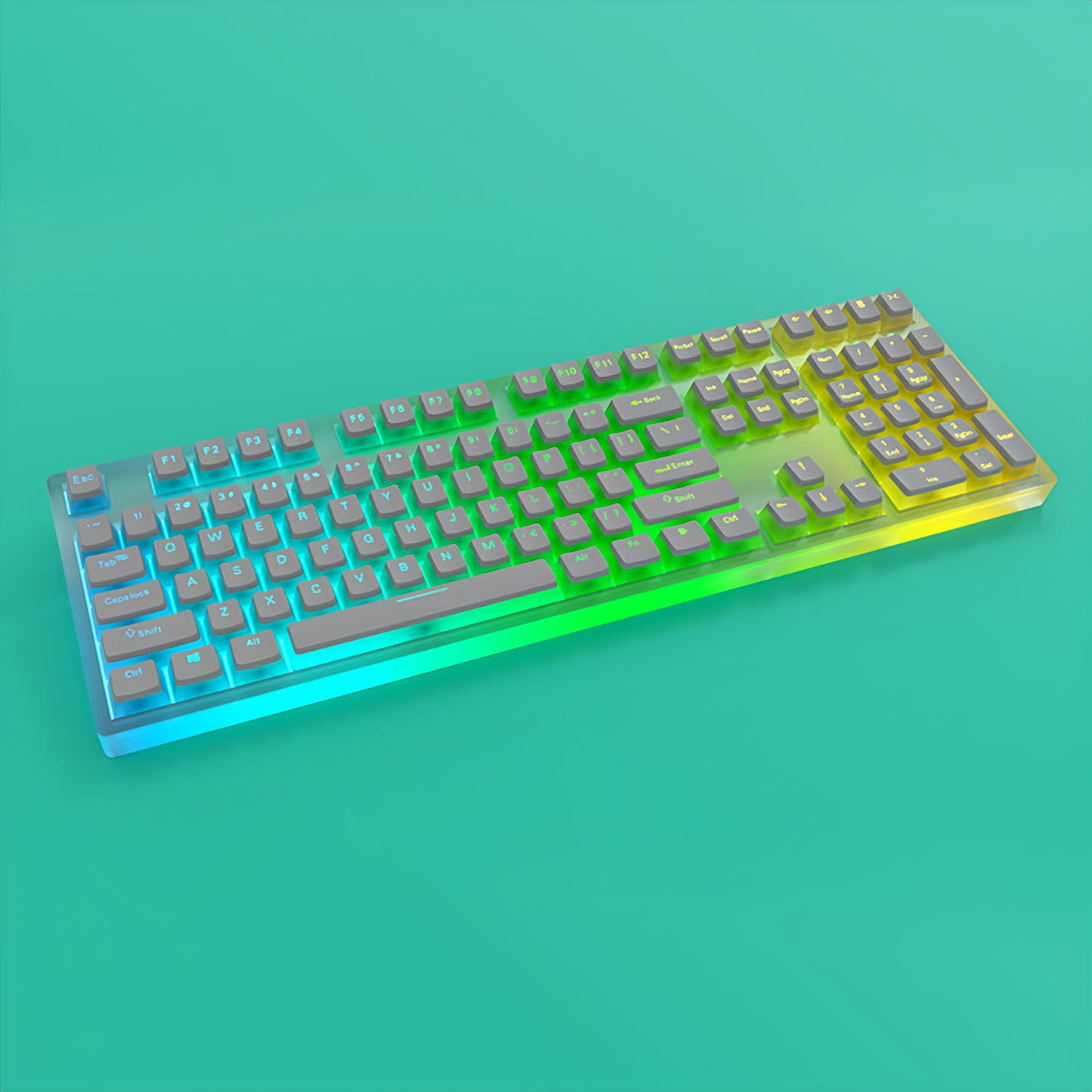 OEM PBT+PC Dye-Sub Keycap PBT Keycap Set - Metal Gray