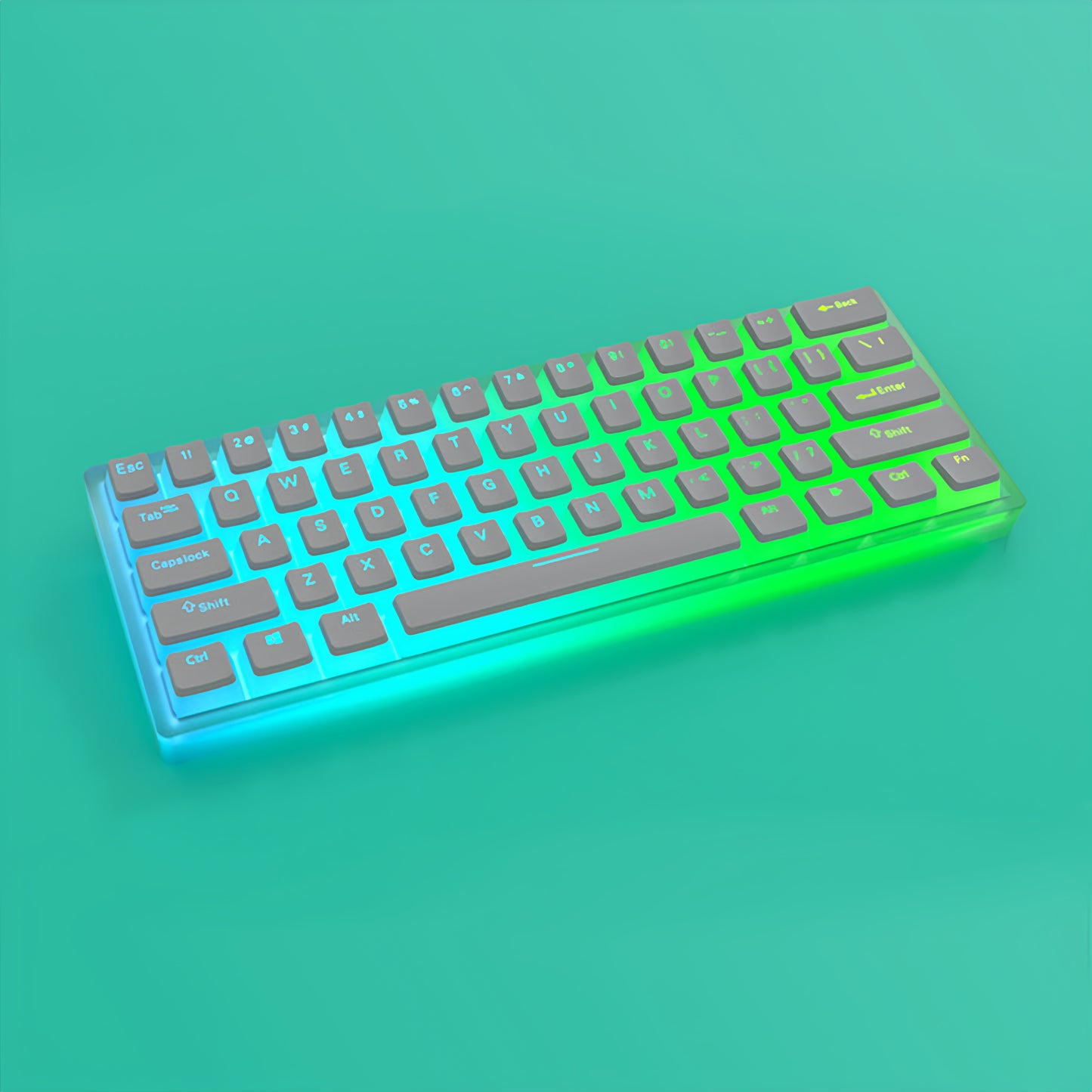 OEM PBT+PC Dye-Sub Keycap PBT Keycap Set - Metal Gray