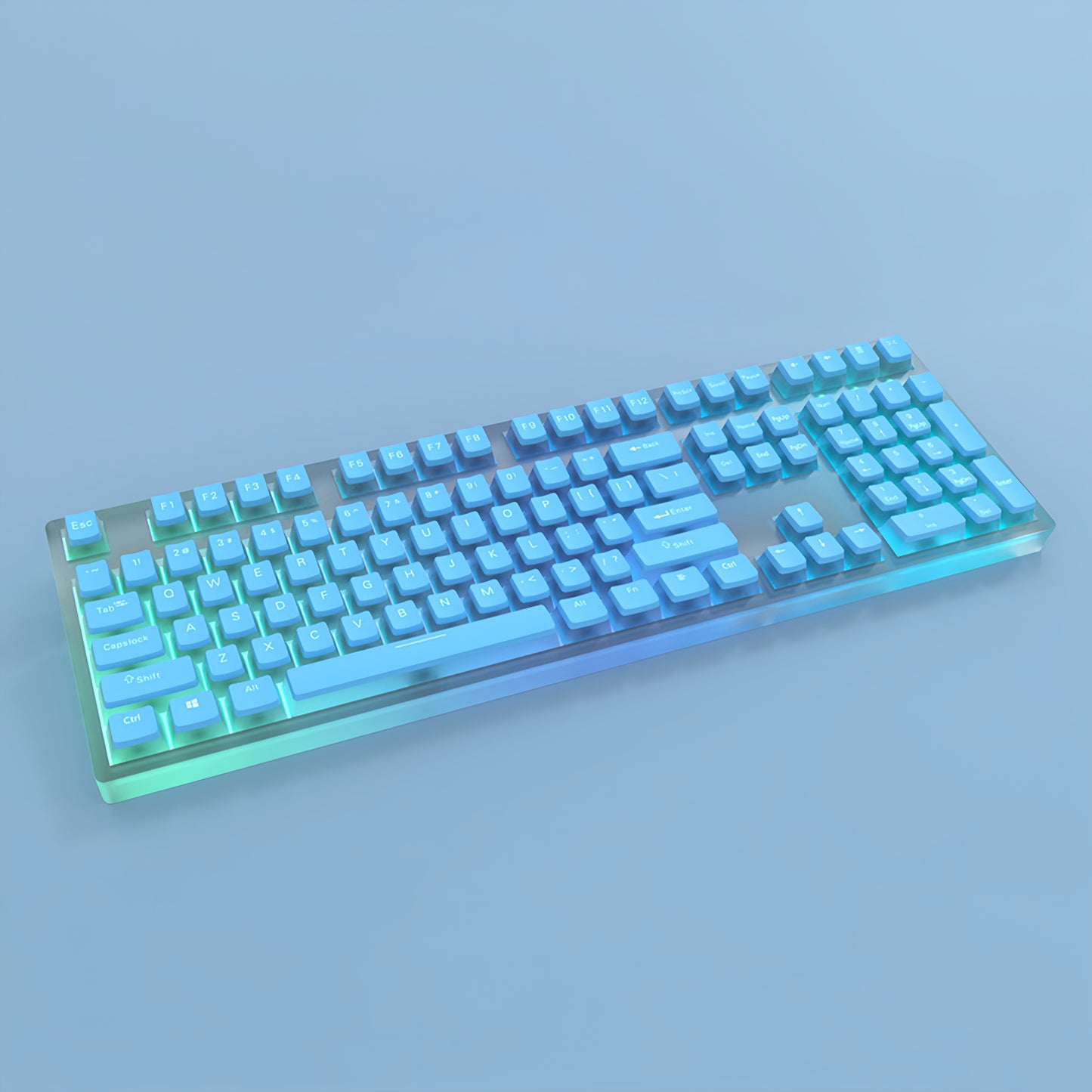 OEM PBT+PC Dye-Sub Keycap PBT Keycap Set - Noble Blue